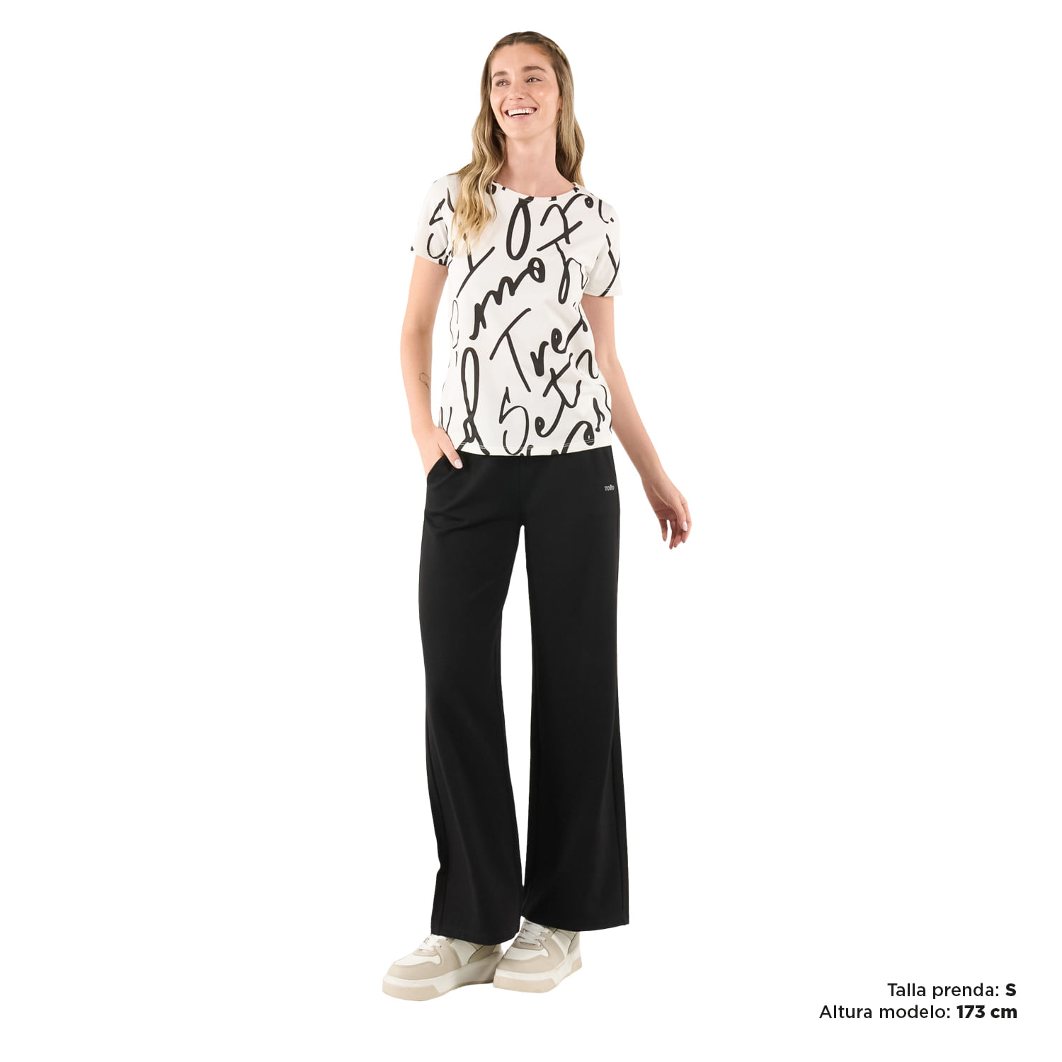 Camiseta para Mujer Printo Negra