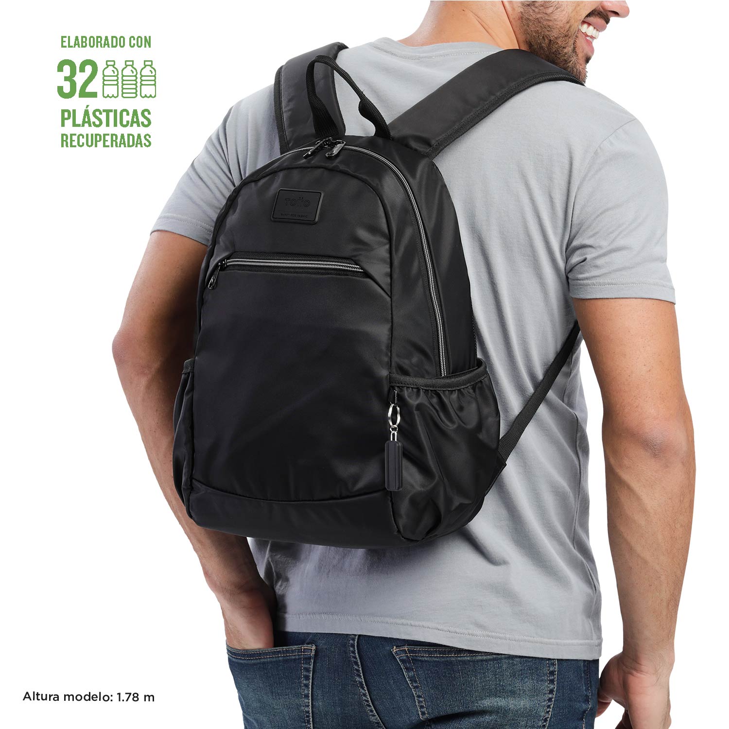 Morral Universitario Porta PC 13" Tracer 1 Negro Unisex