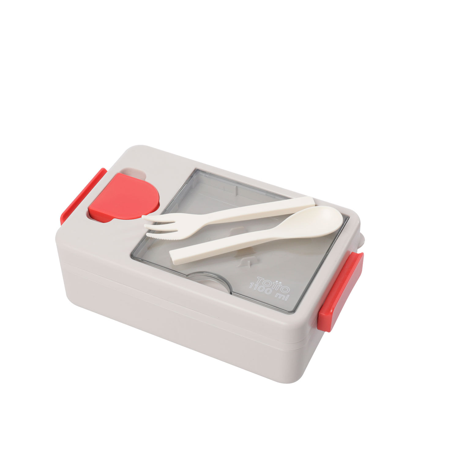 Portacomidas Kiuby Gris/Rojo
