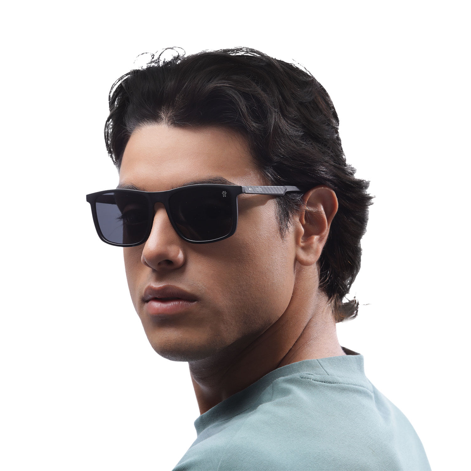 Gafas de Sol Button Polarizadas Negras Hombre