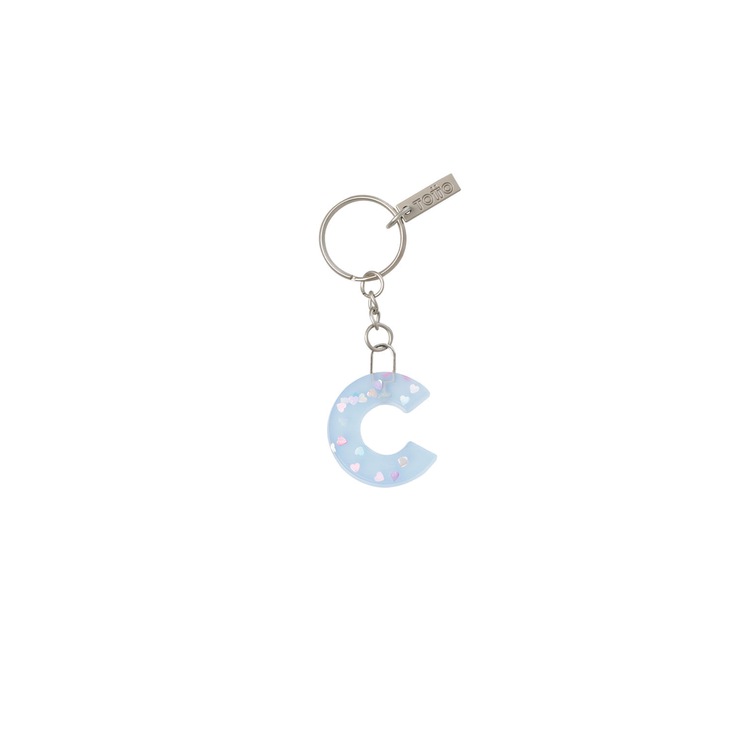 Llavero de Goma Abc color Blanco