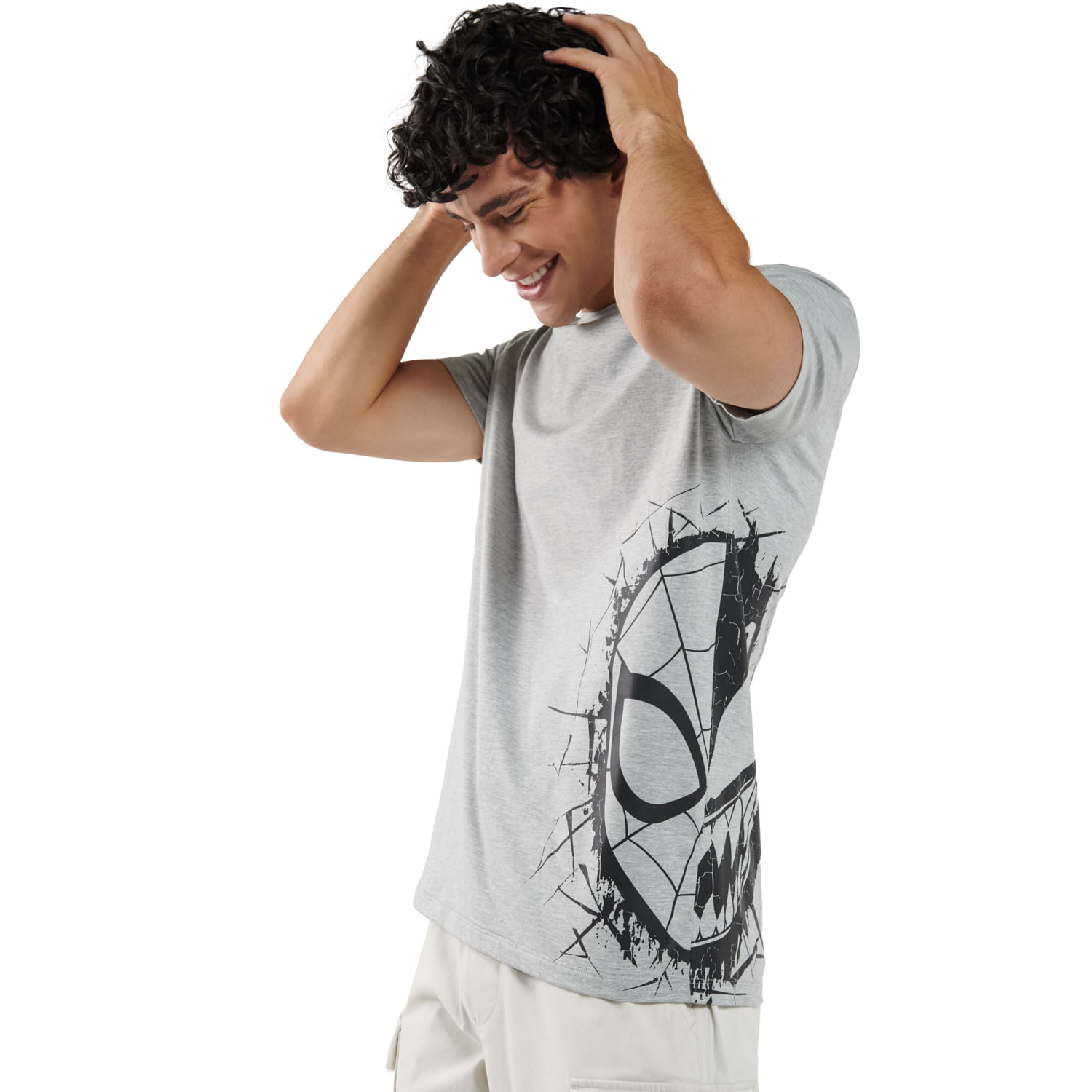 Camiseta para Hombre Spiderman Red Gris