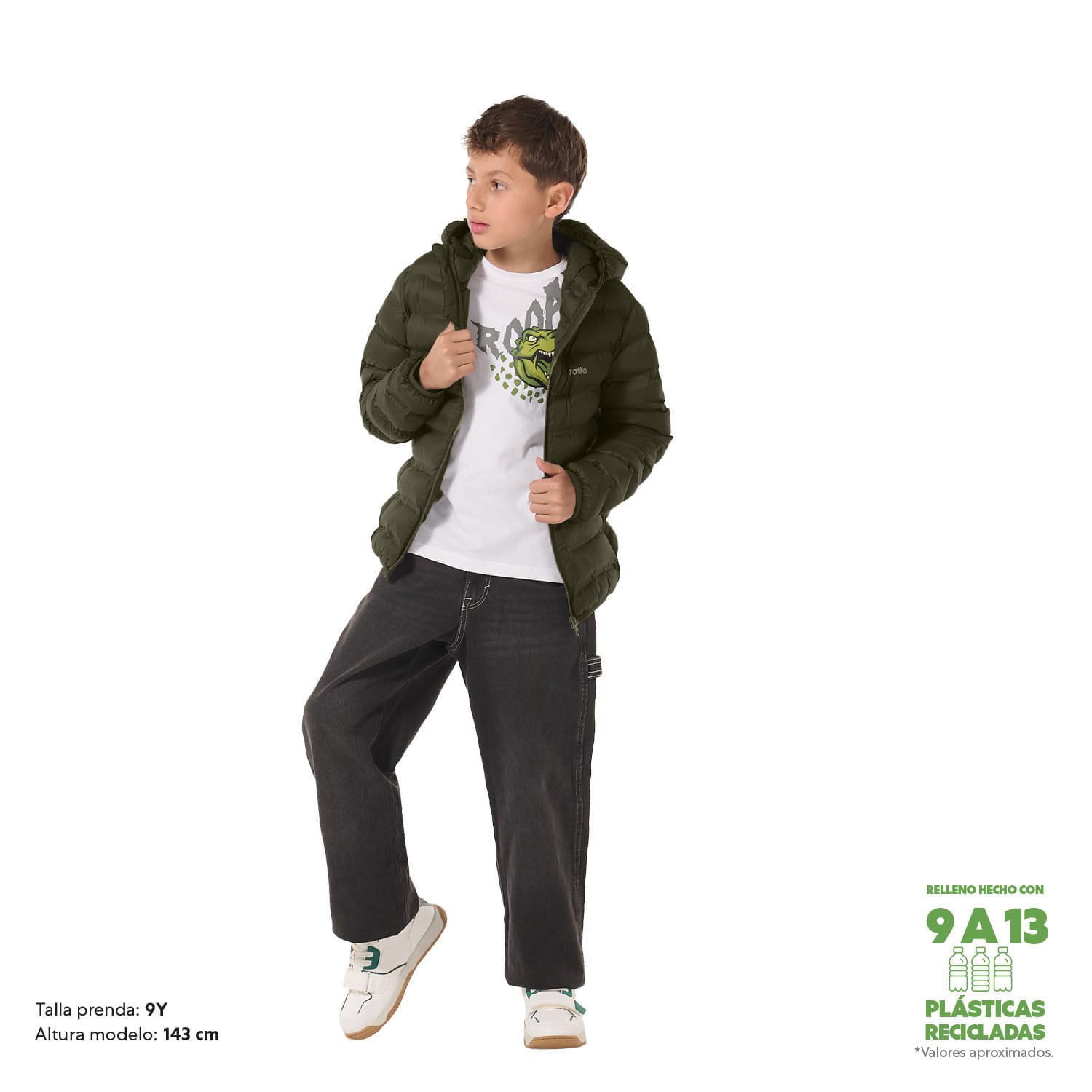 Chaqueta Acolchada para Niño Colorkid 2.0 Verde