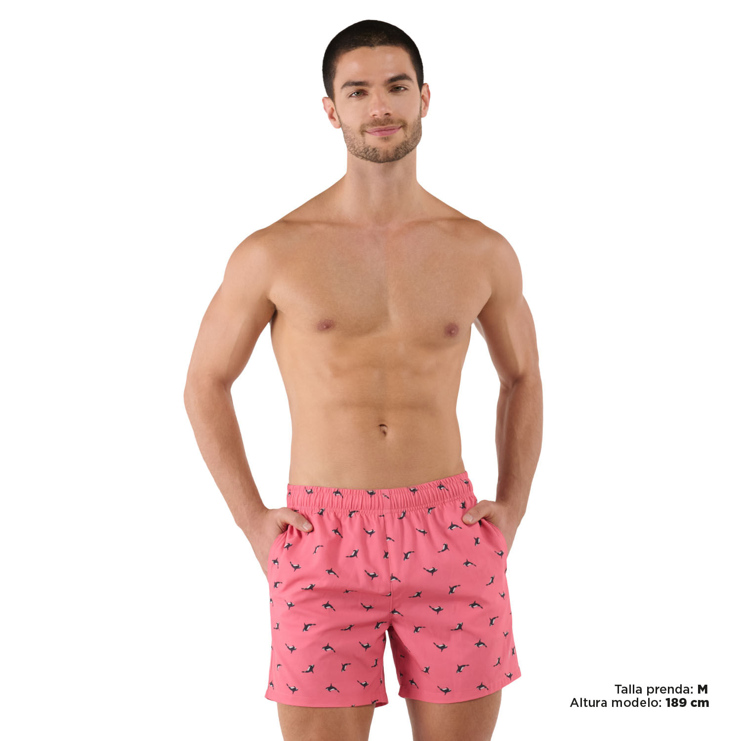 Pantalón Estampada Abriko Hombre Rosada