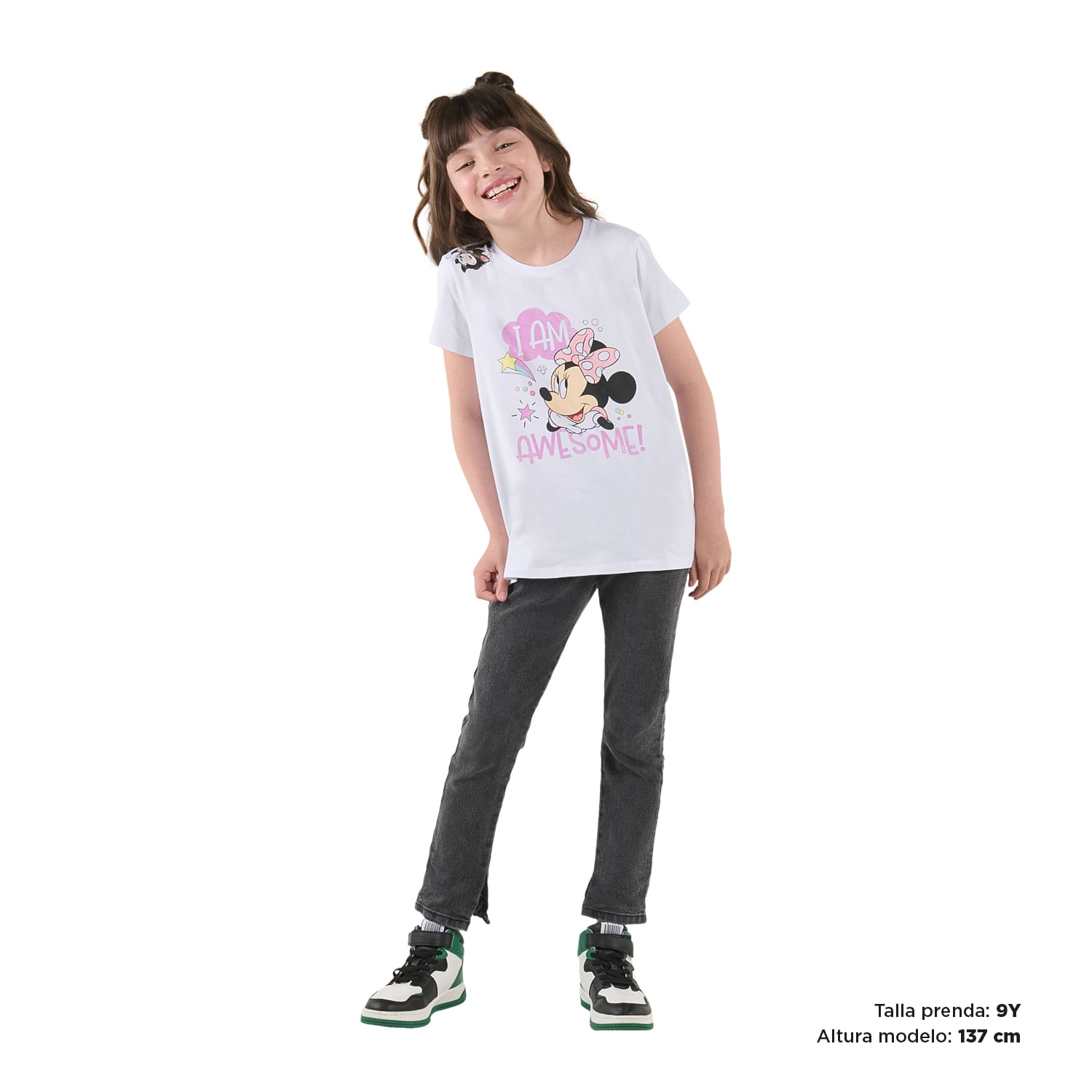 Camiseta para Niña Minnie Gris