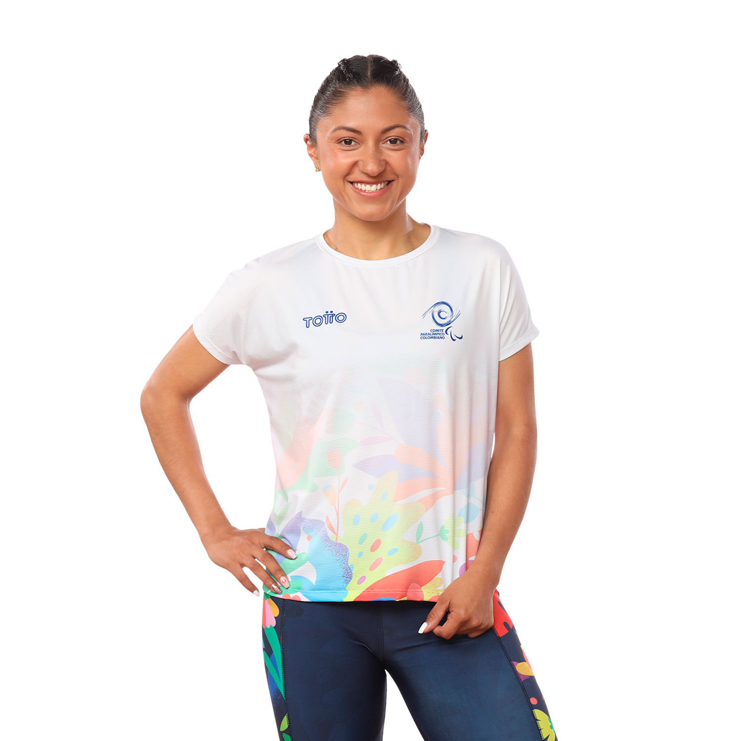 Camiseta Mujer Colombia Juegos Paralímpicos Paris 2024