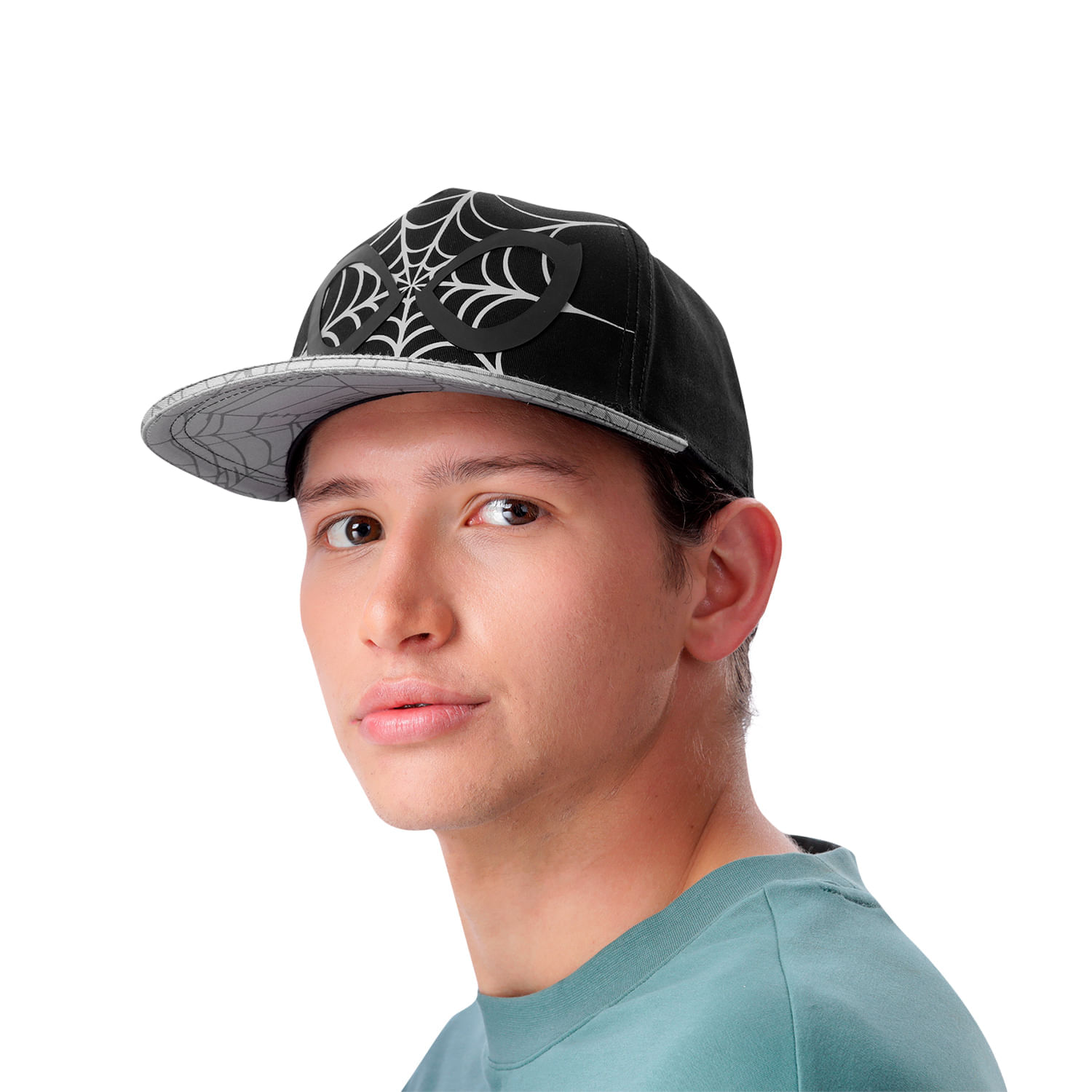 Cachucha Plana para Hombre Spider Black Negra
