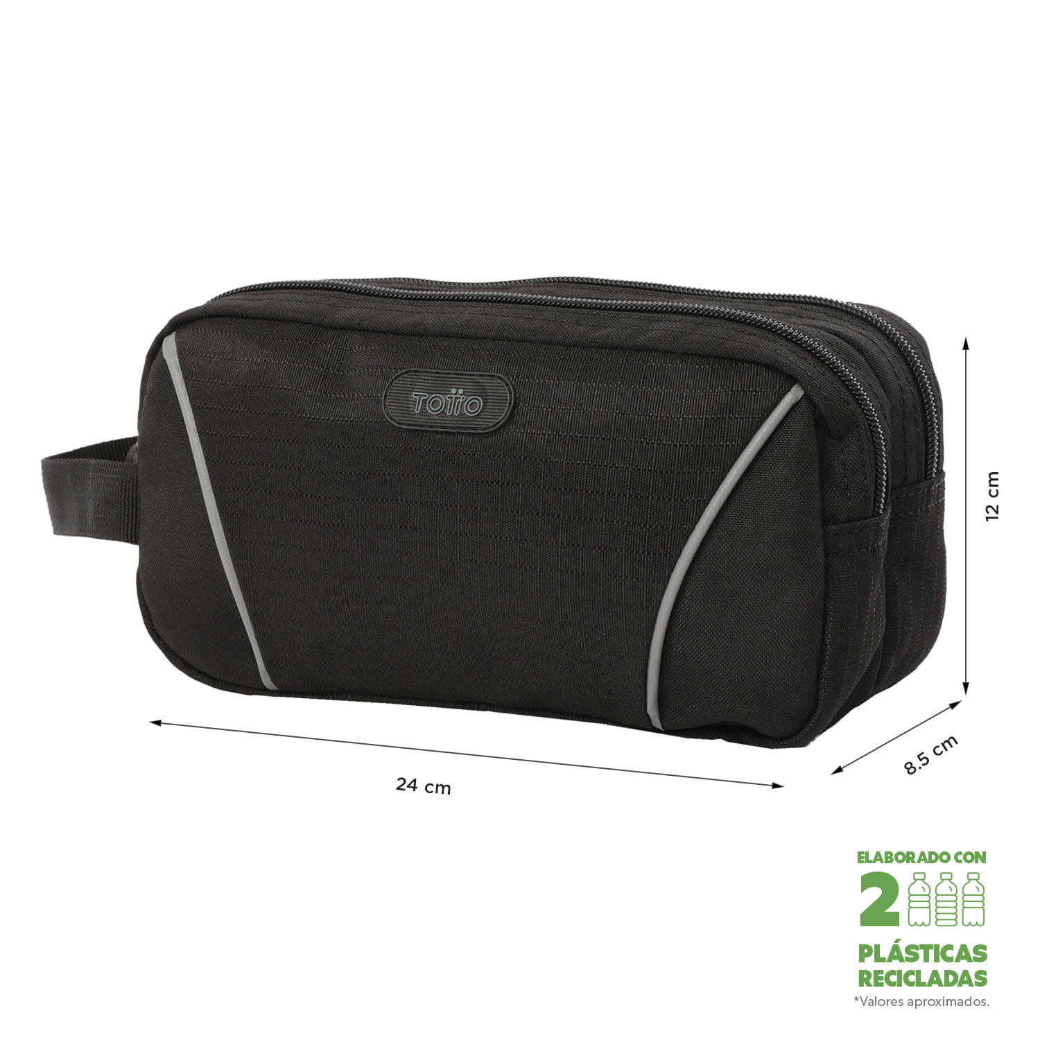 Cartuchera Multiuso Zurich 2.0 Negra Unisex