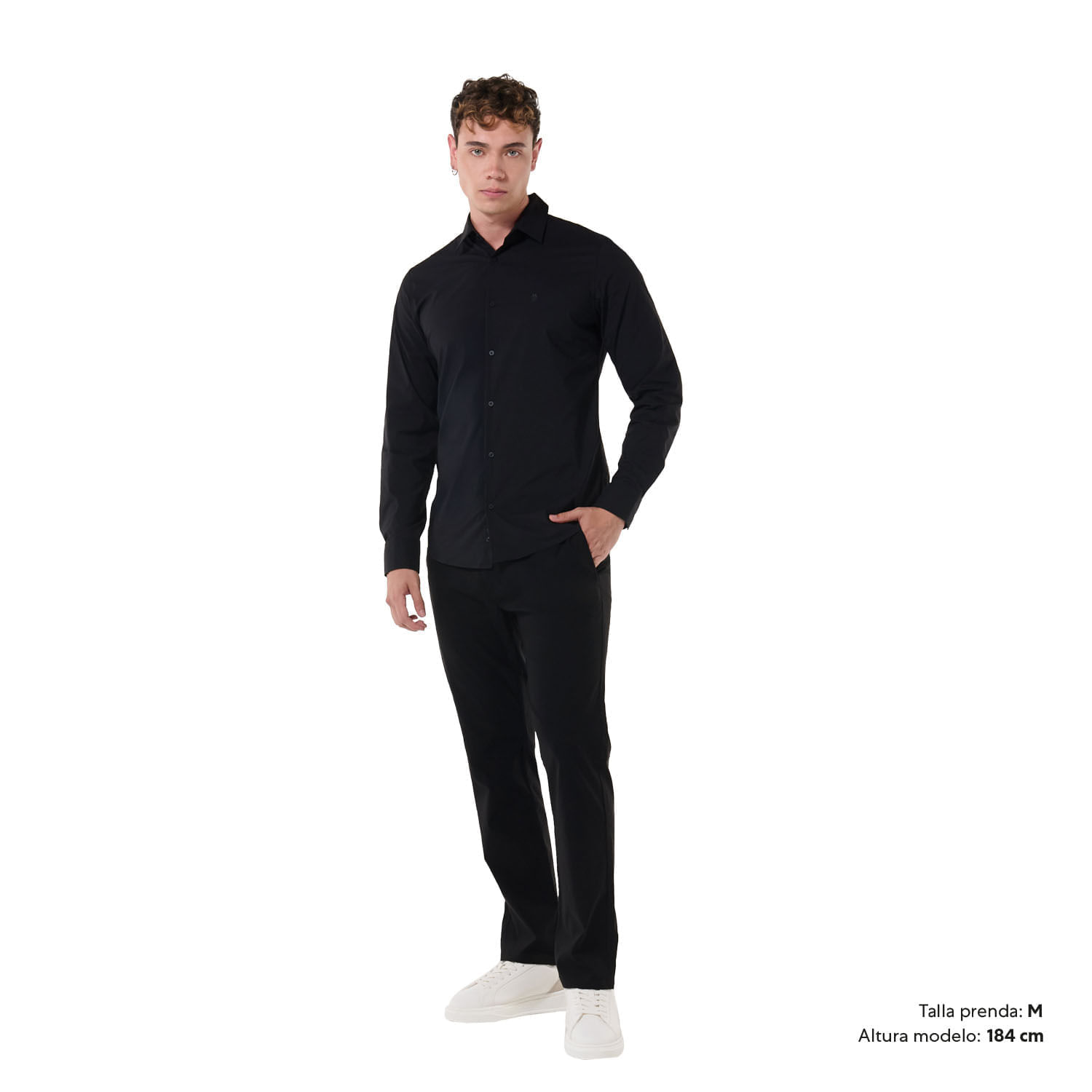 Camisa para Hombre Manga Larga Bengallina Xxl Negra