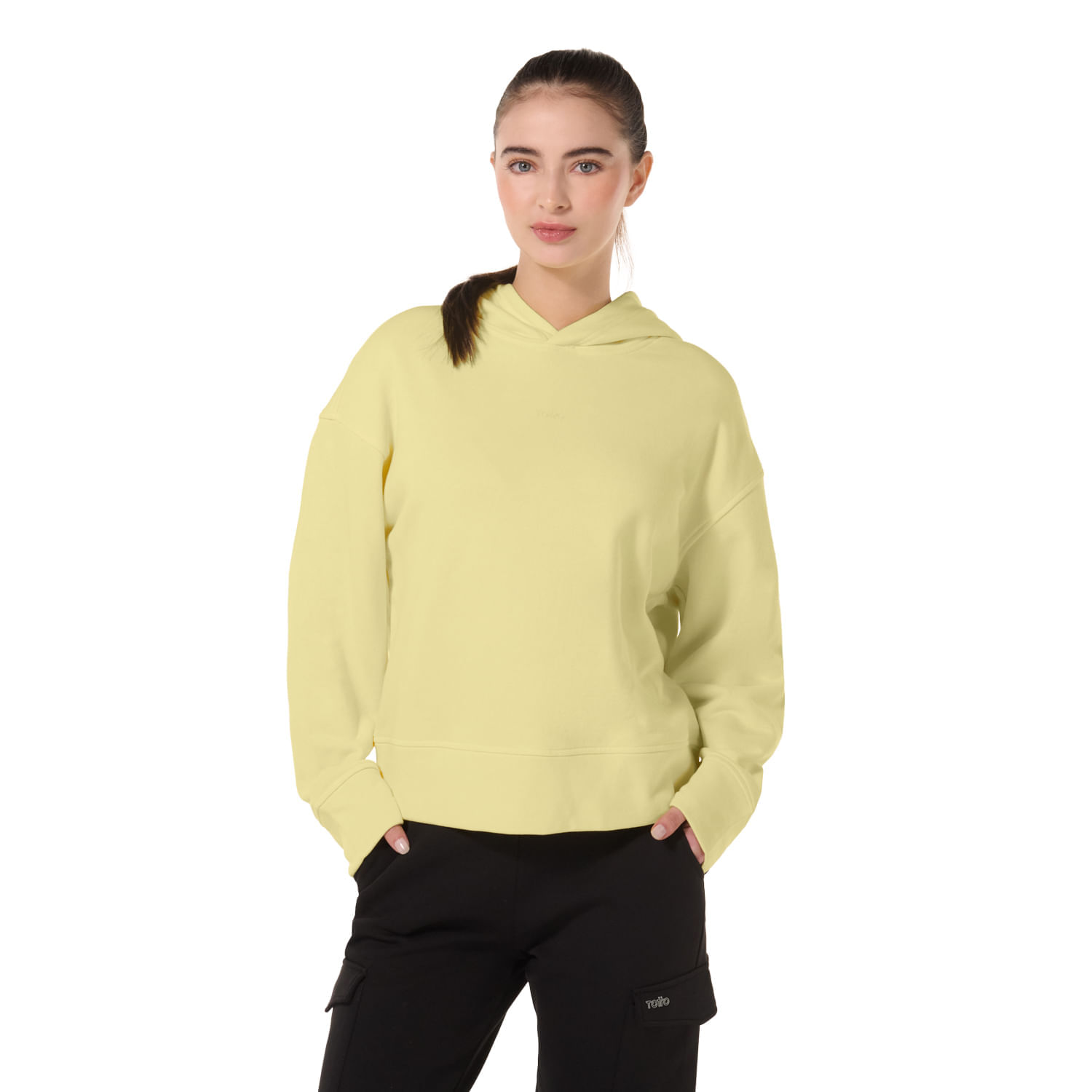 Buzo Tipo Hoodie Zinnia Mujer Xl Amarillo