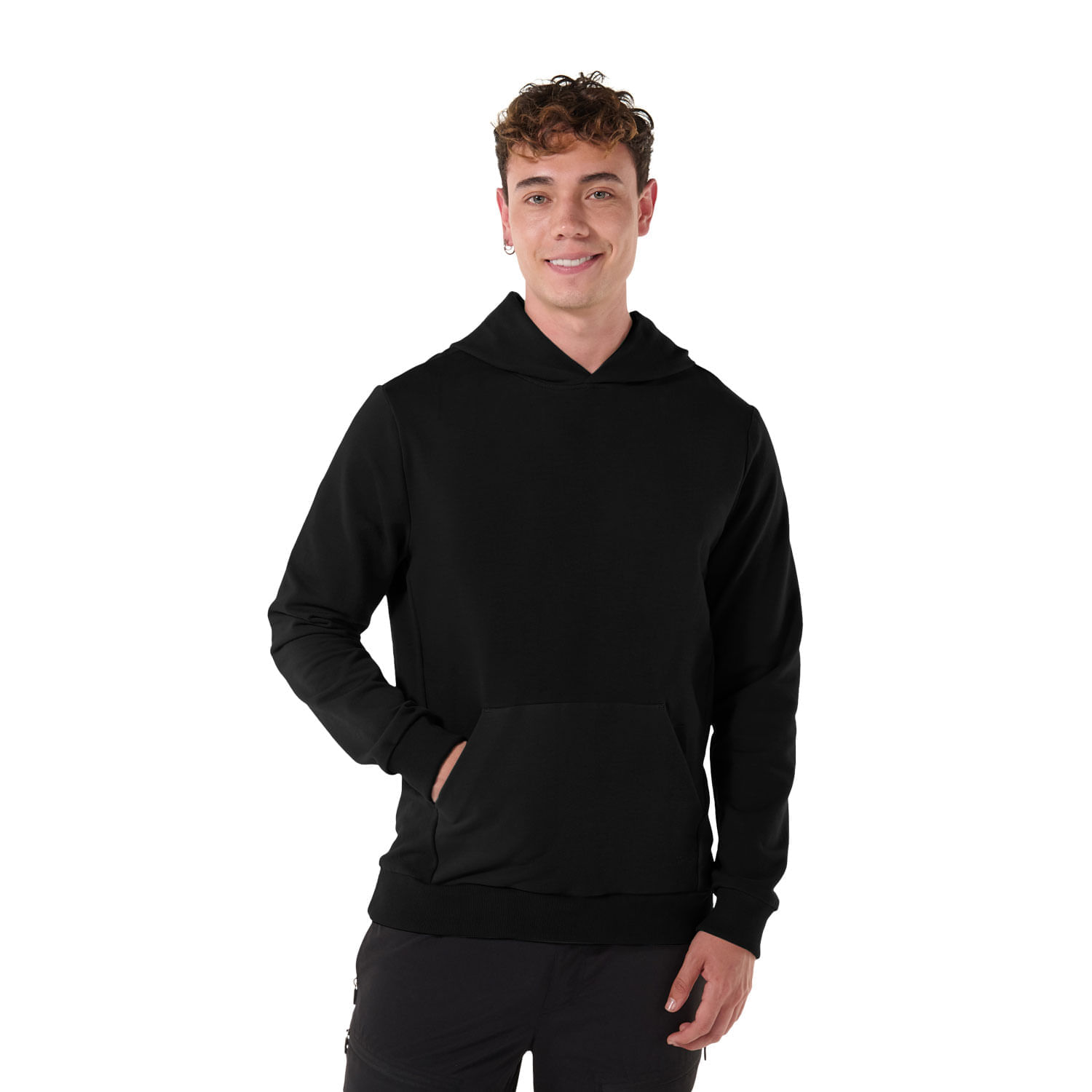 Buzo Tipo Hoodie Hoody Hombre XXL Negro