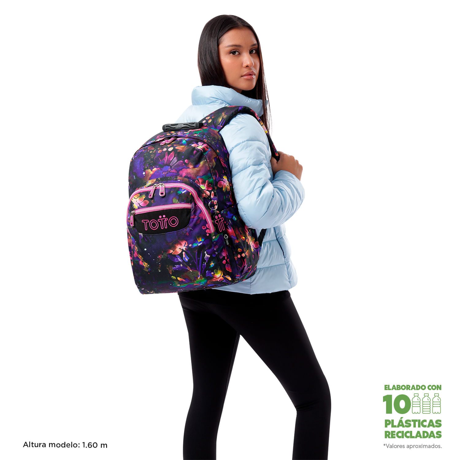 Maleta para colegio Acuarela Morado