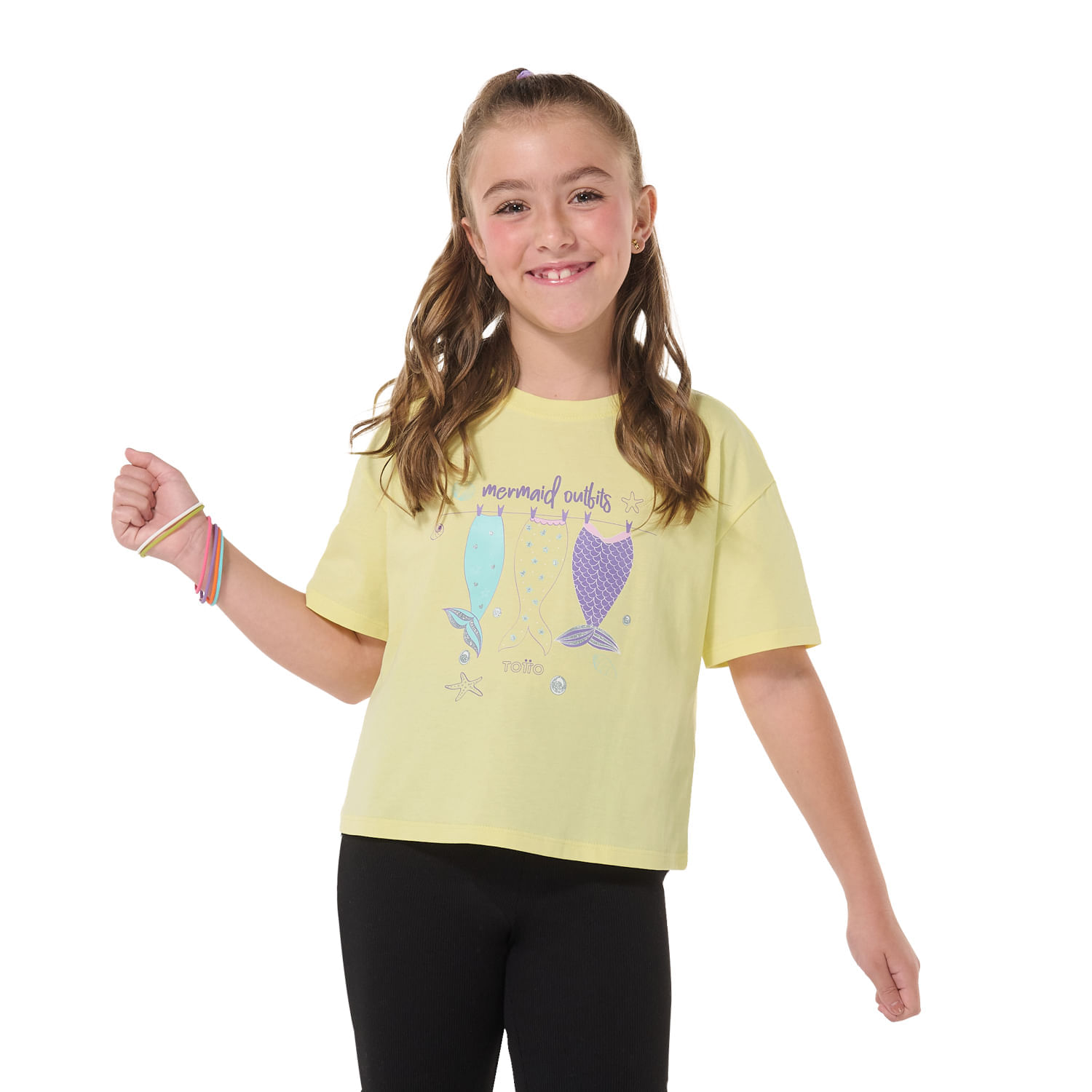 Camiseta estampada para Niña Montally Amarilla