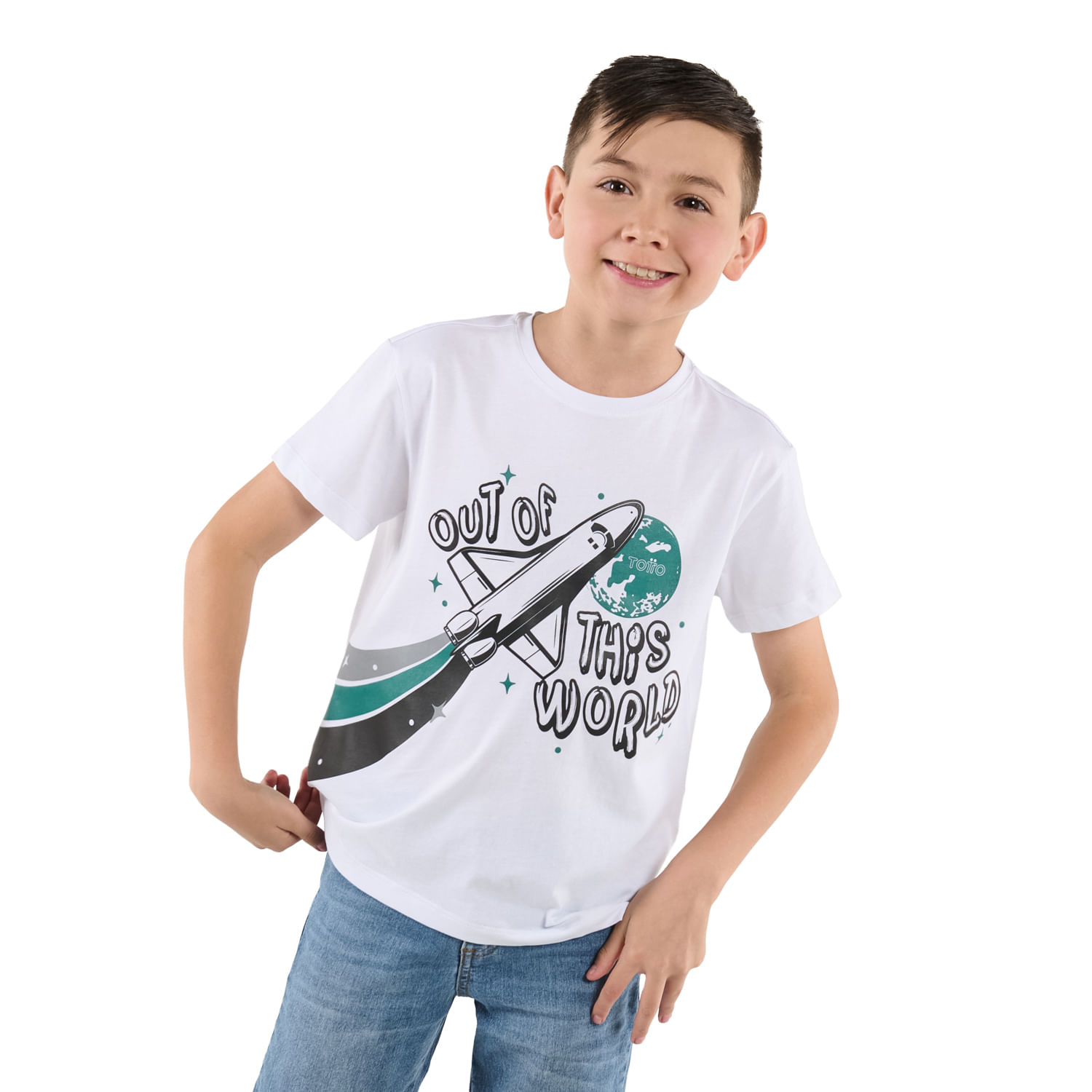Camiseta para Niño Proyecty Blanca
