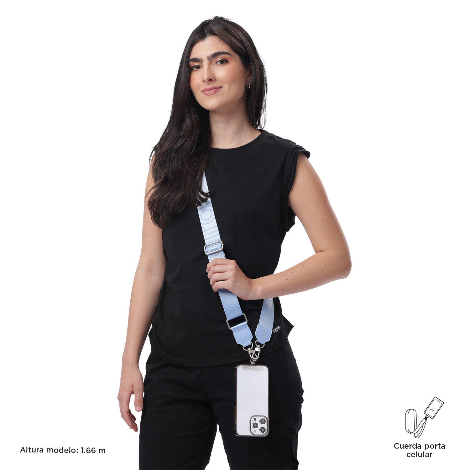 Correa para Celular Phone Azul Mujer