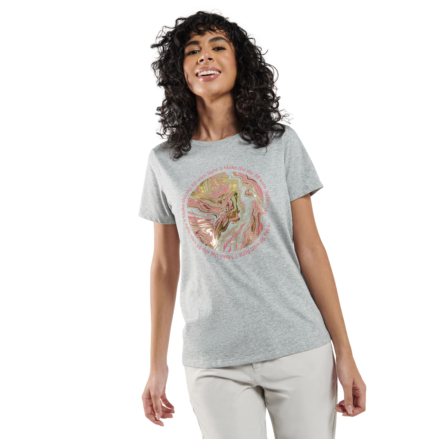 Camiseta para Mujer Thinky Gris