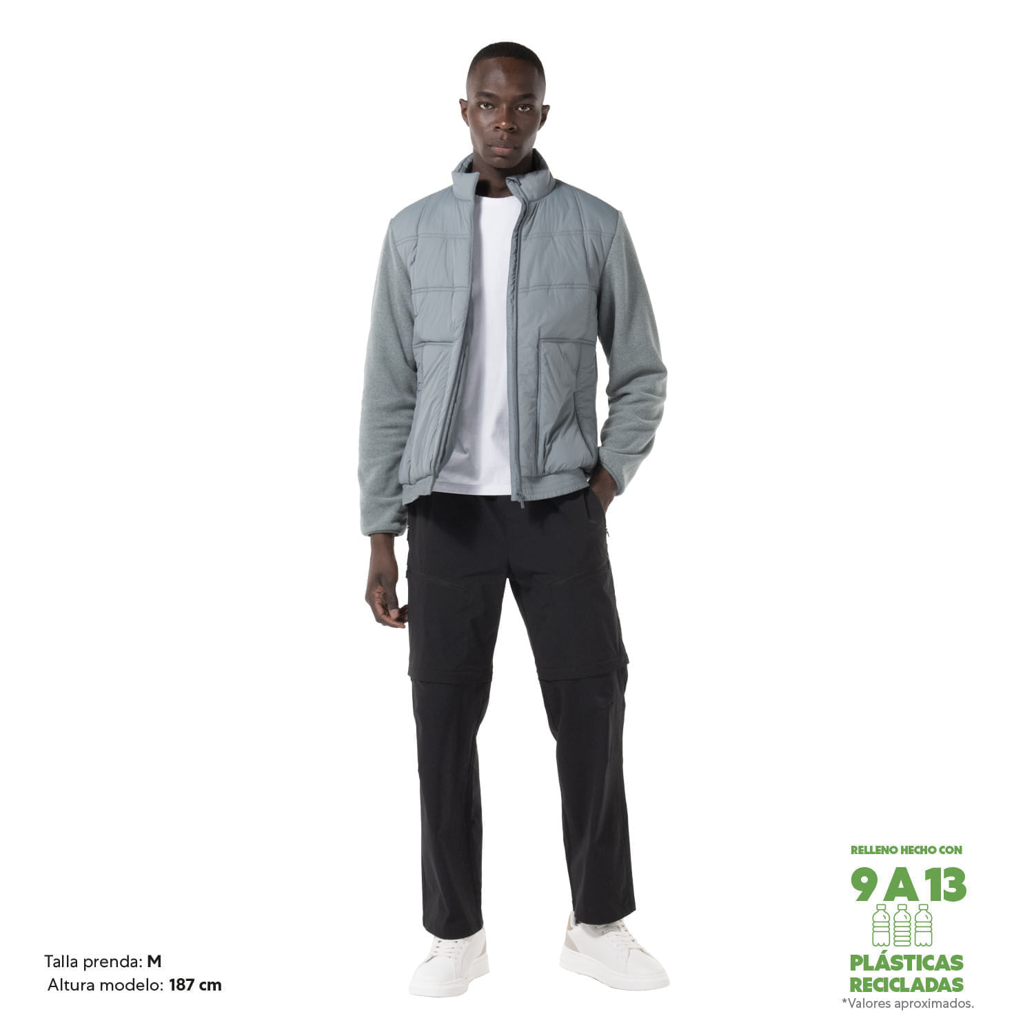 Chaqueta para Hombre Acolchada Jetty Xxl Gris