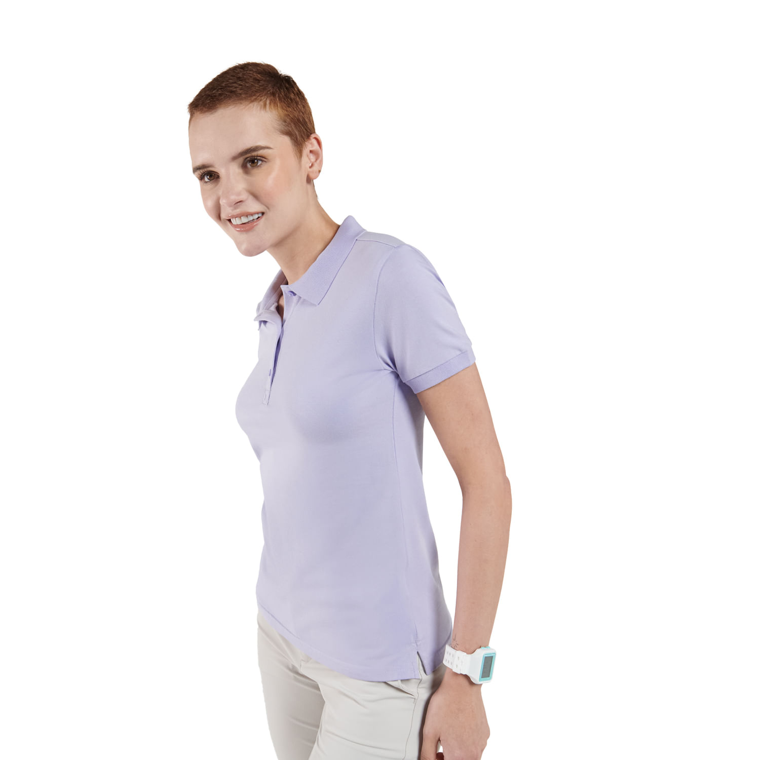 Camiseta Polo Morado Mujer Chechi