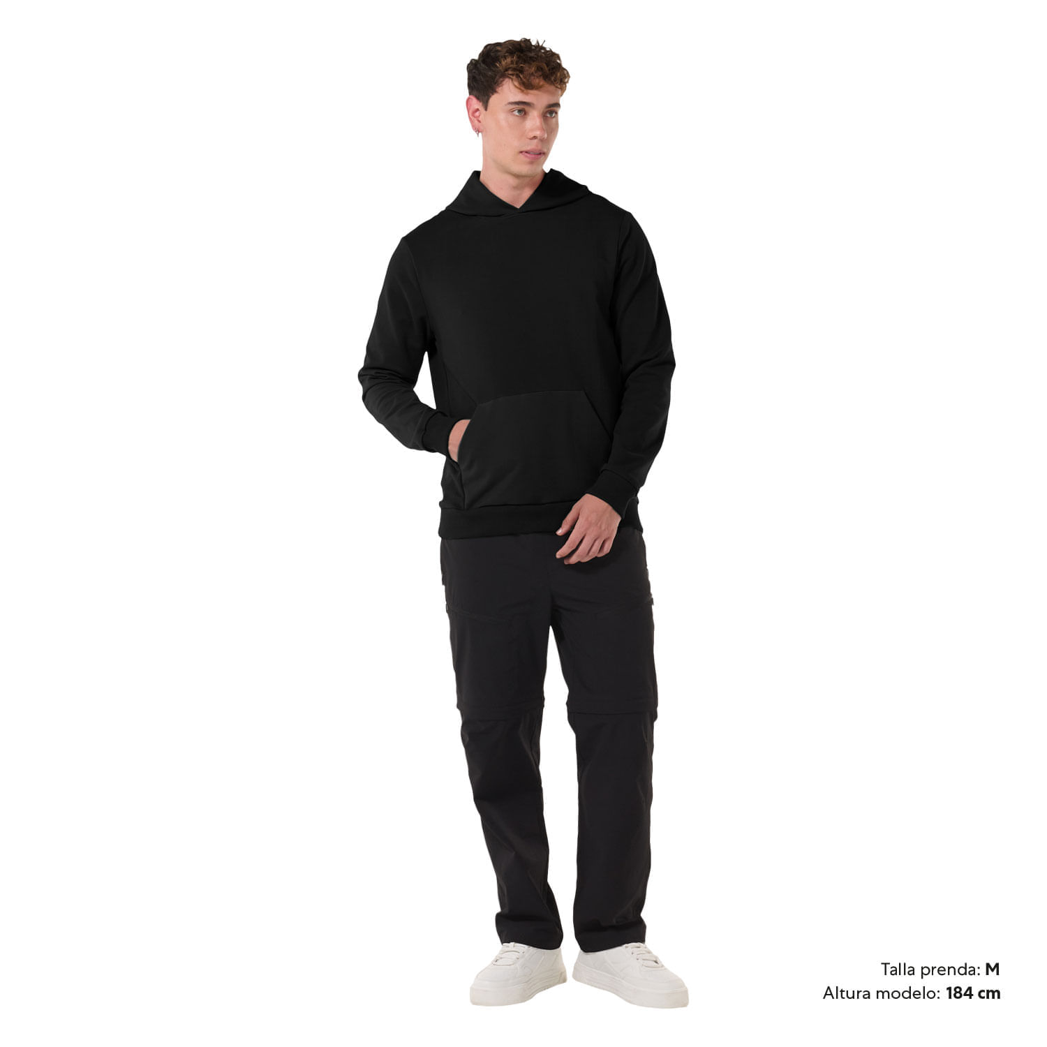 Buzo Tipo Hoodie Hoody Hombre XXL Negro