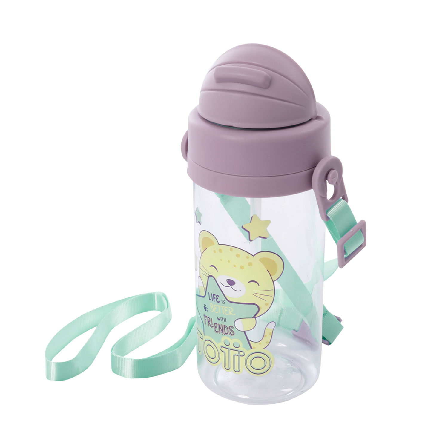 Botilito Plástico Friends 400 ML Morado