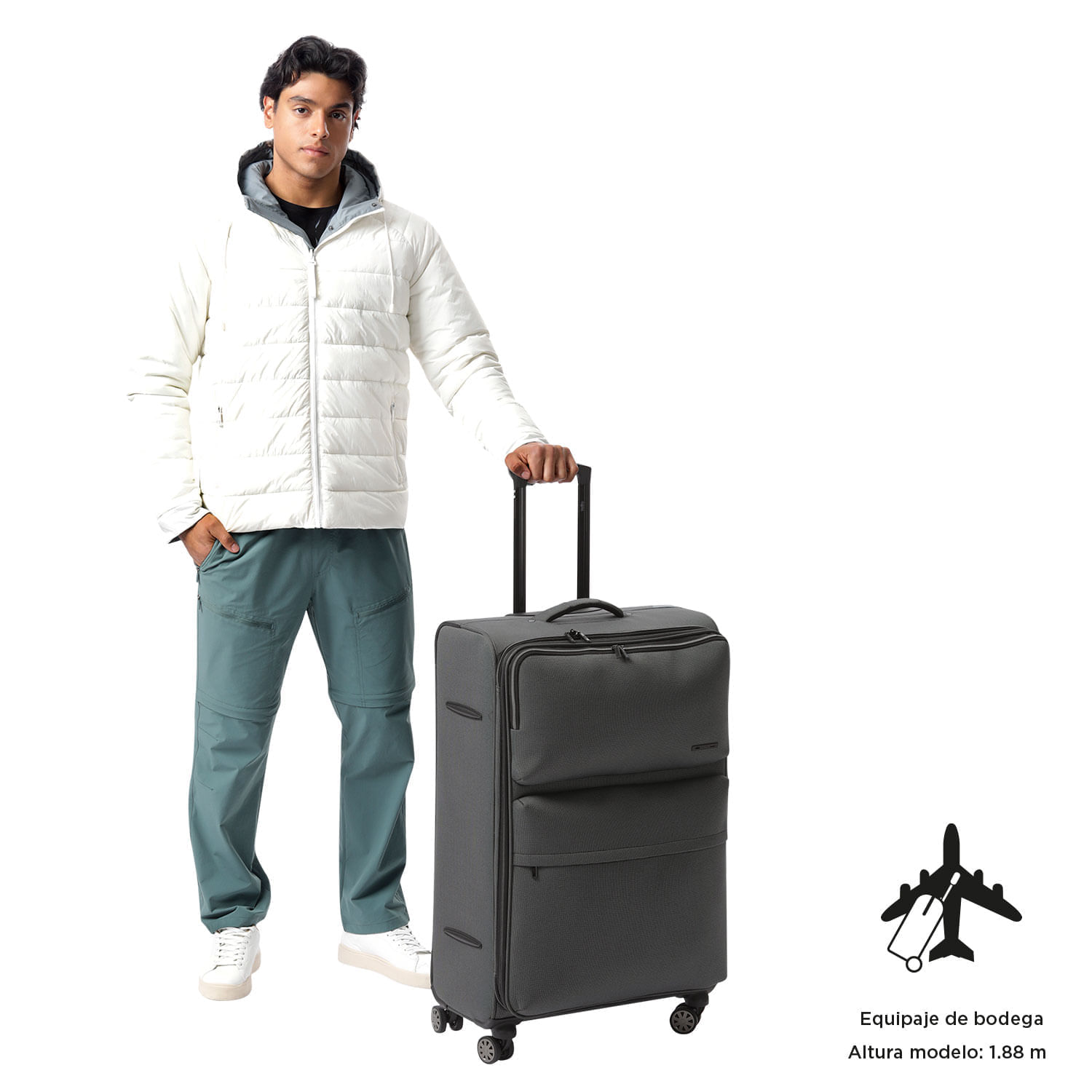 Maleta de Bodega 360 Canvas Grande Gris