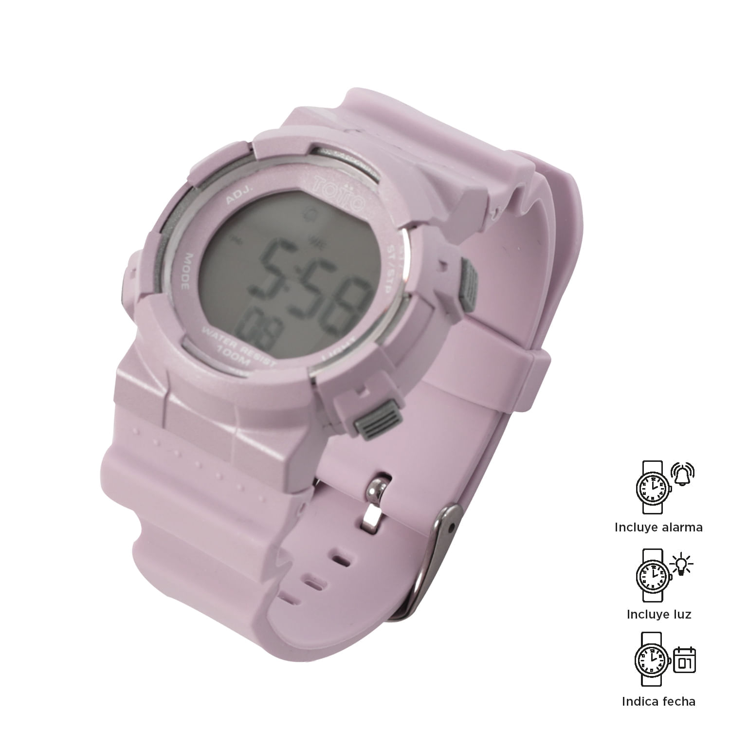 Reloj Digital Pixel color Rosado Mujer