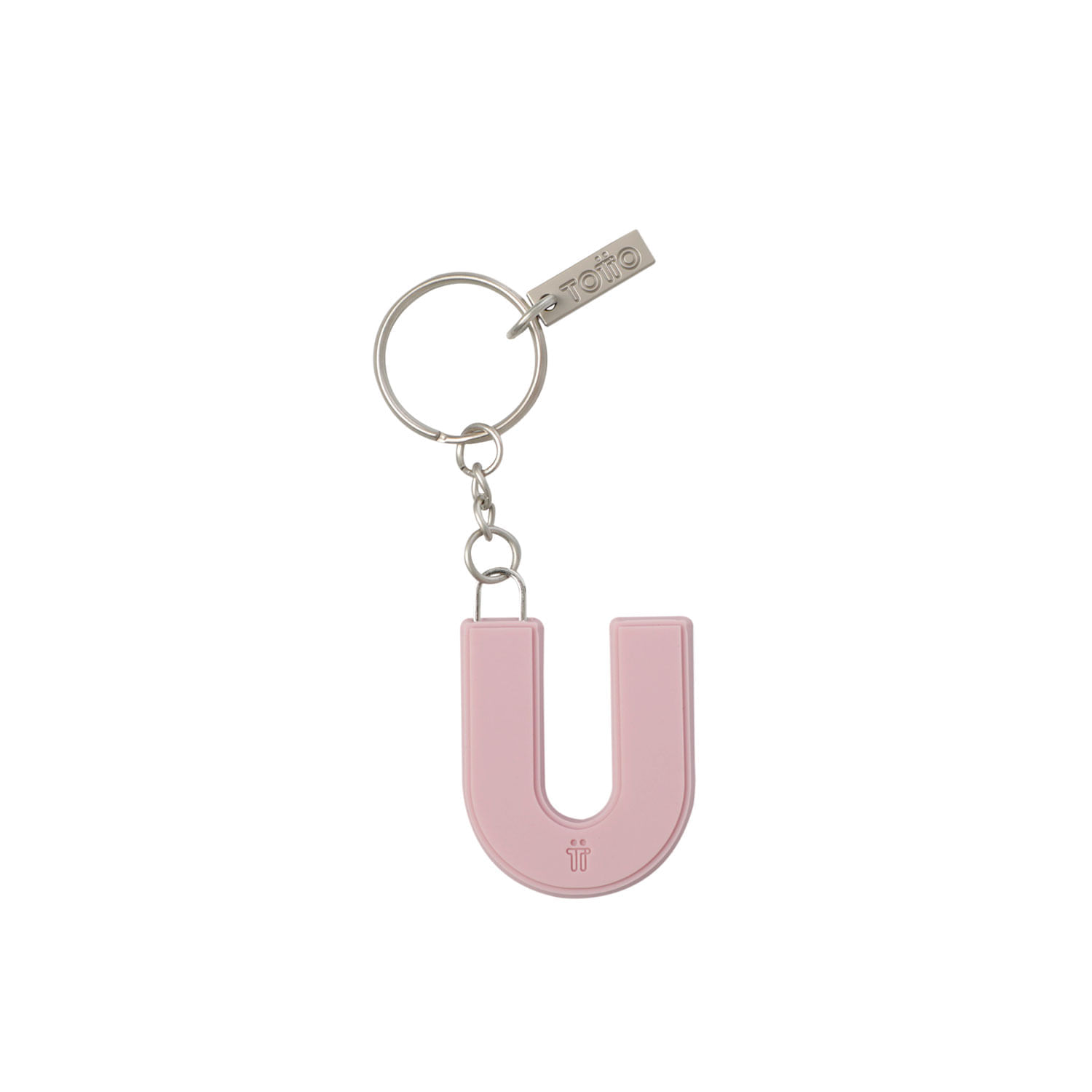 Llavero de Goma Abc color Rosado