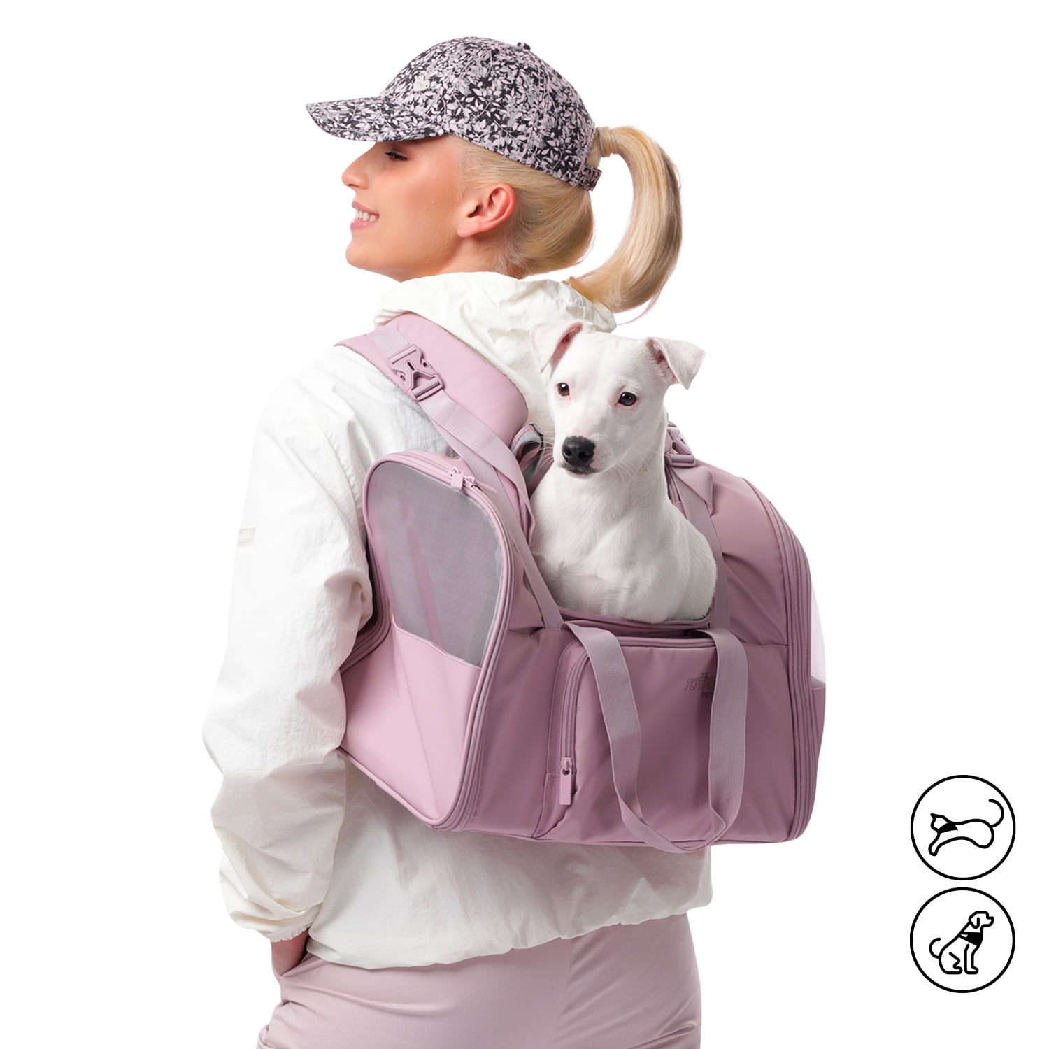 Cargador para Mascotas Rocco Rosado Pequeño