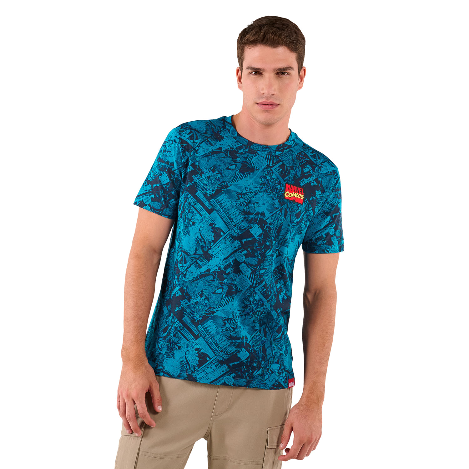 Camiseta Marvel Blue Adulto XL Azul