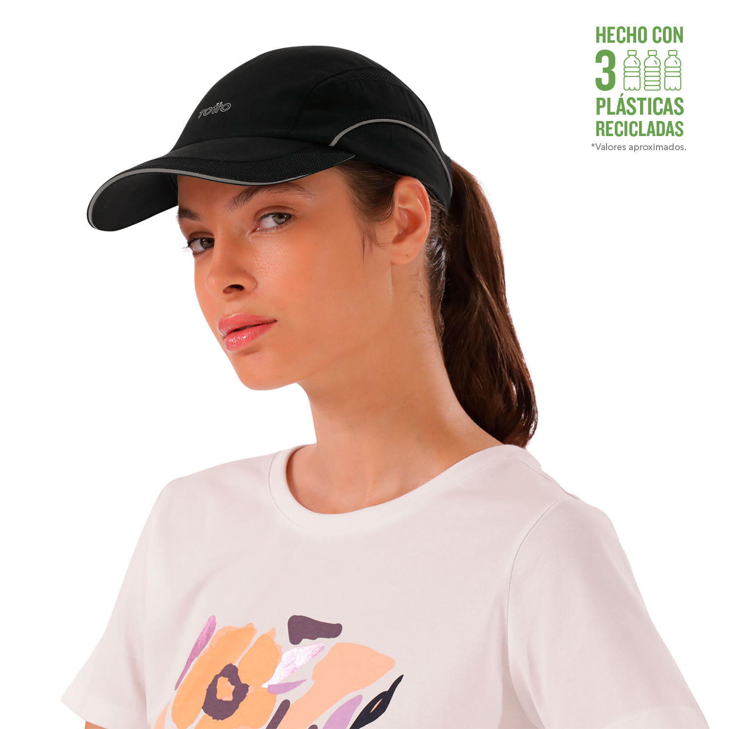 Gorra Beisbolera para Mujer Lerida Negra