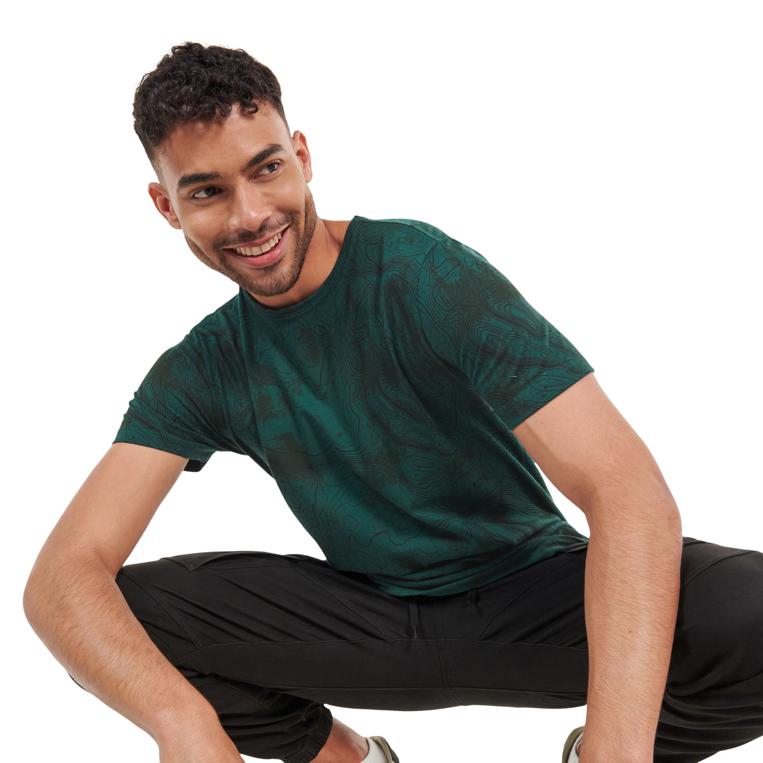 Camiseta para hombre verde Printo XXL