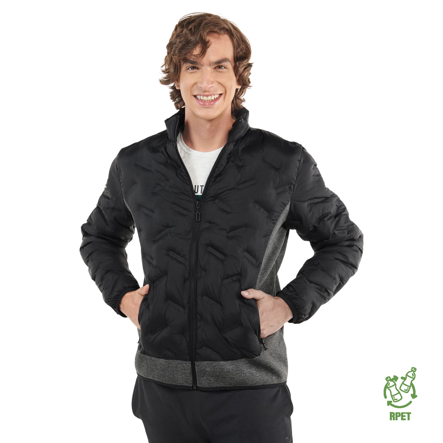 Chaqueta Hombre Acolchada Permy Negra