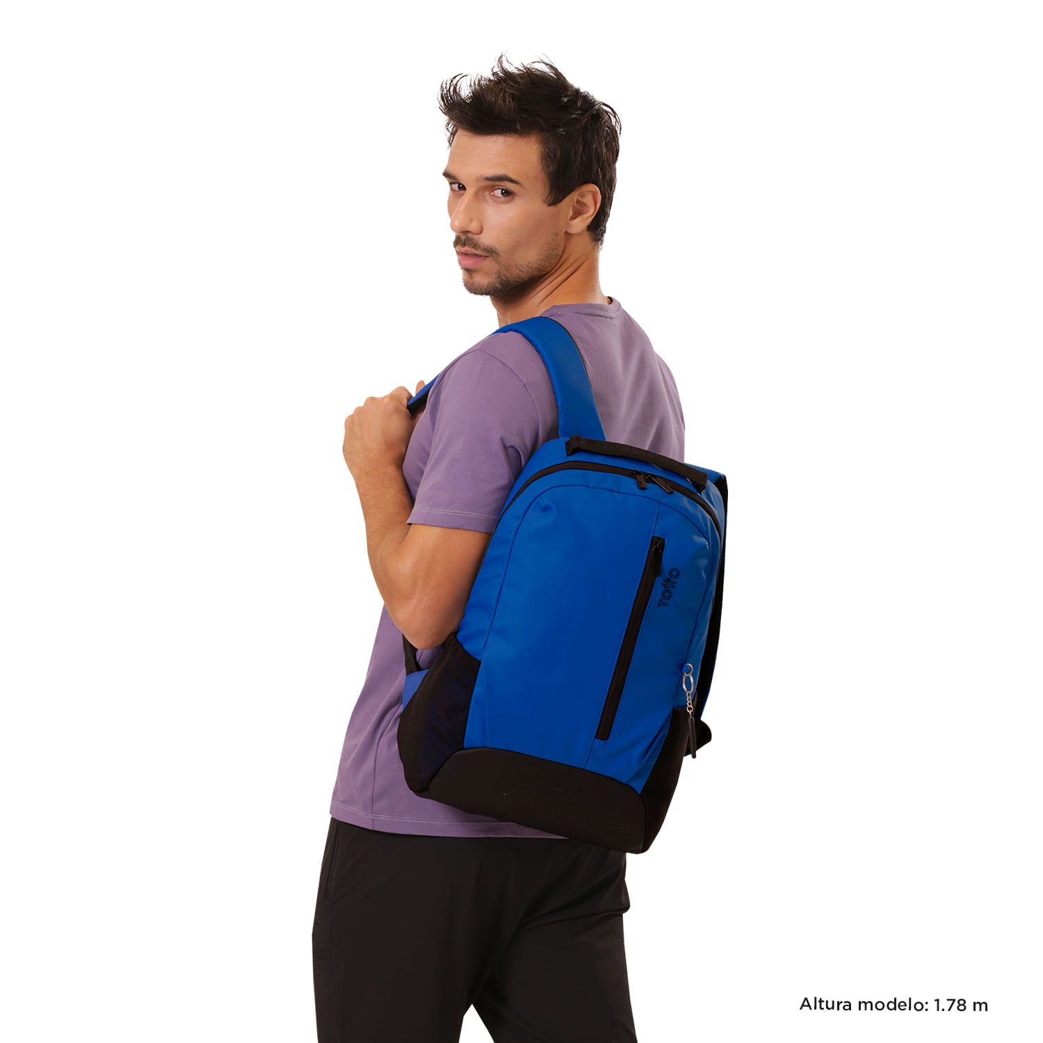 Morral Universitario Detroit Porta PC 16" Negro/Azul Hombre