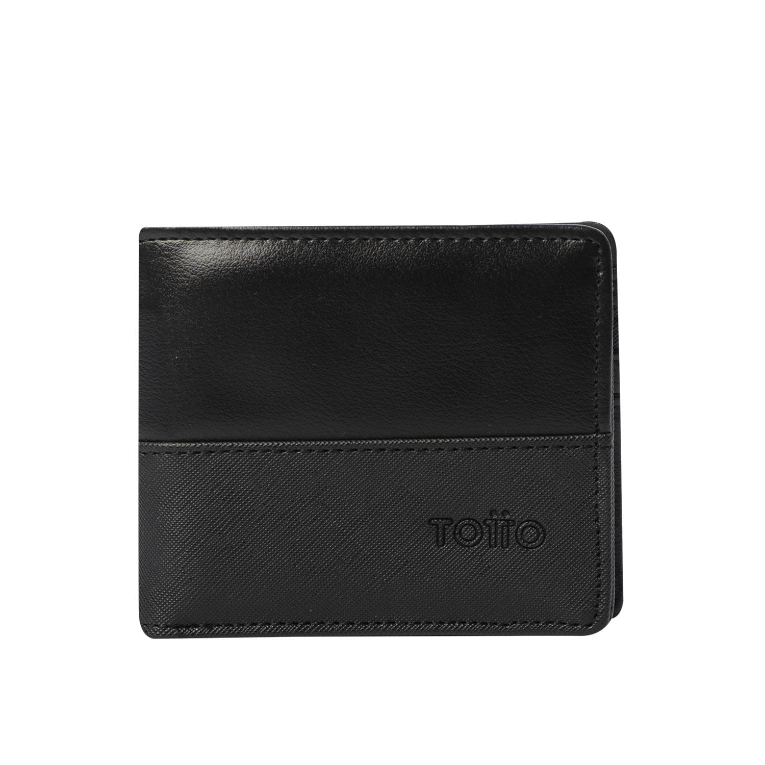 Billetera Saffiano Kri con RFID Blocker Negra Hombre