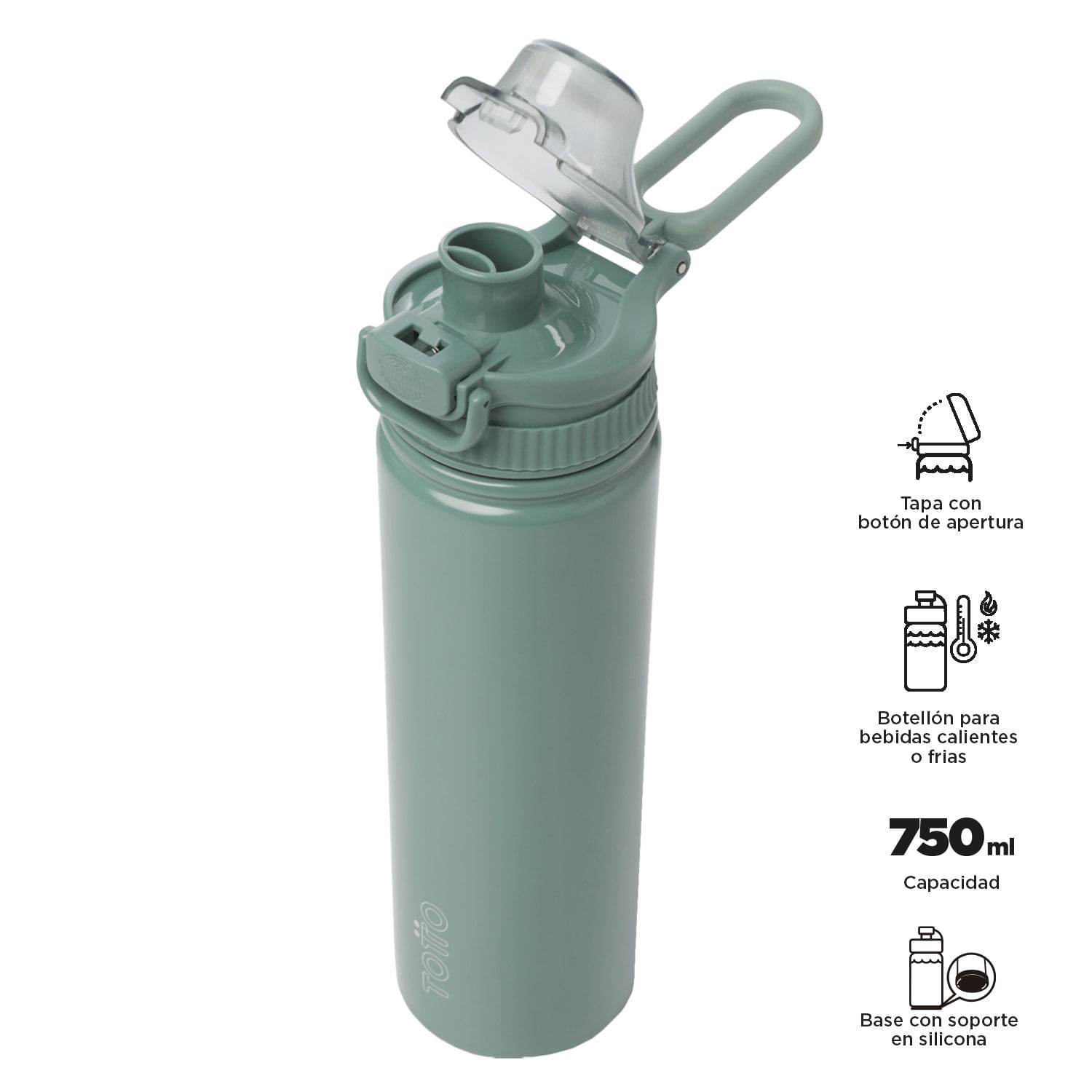Botilito Metálico Jet 750ml Verde