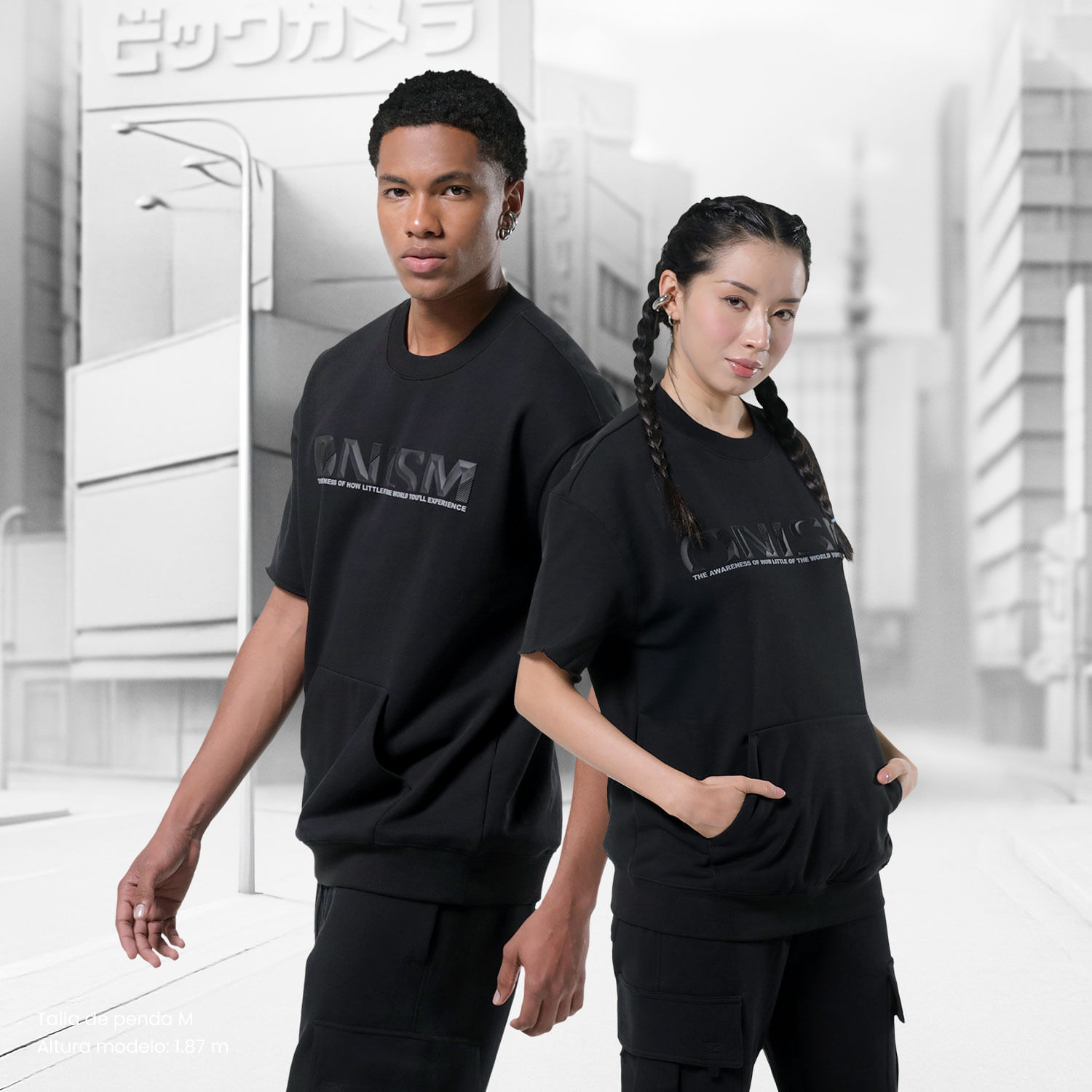 Buzo para hombre Stroke Xl Negro estilo Streetwear