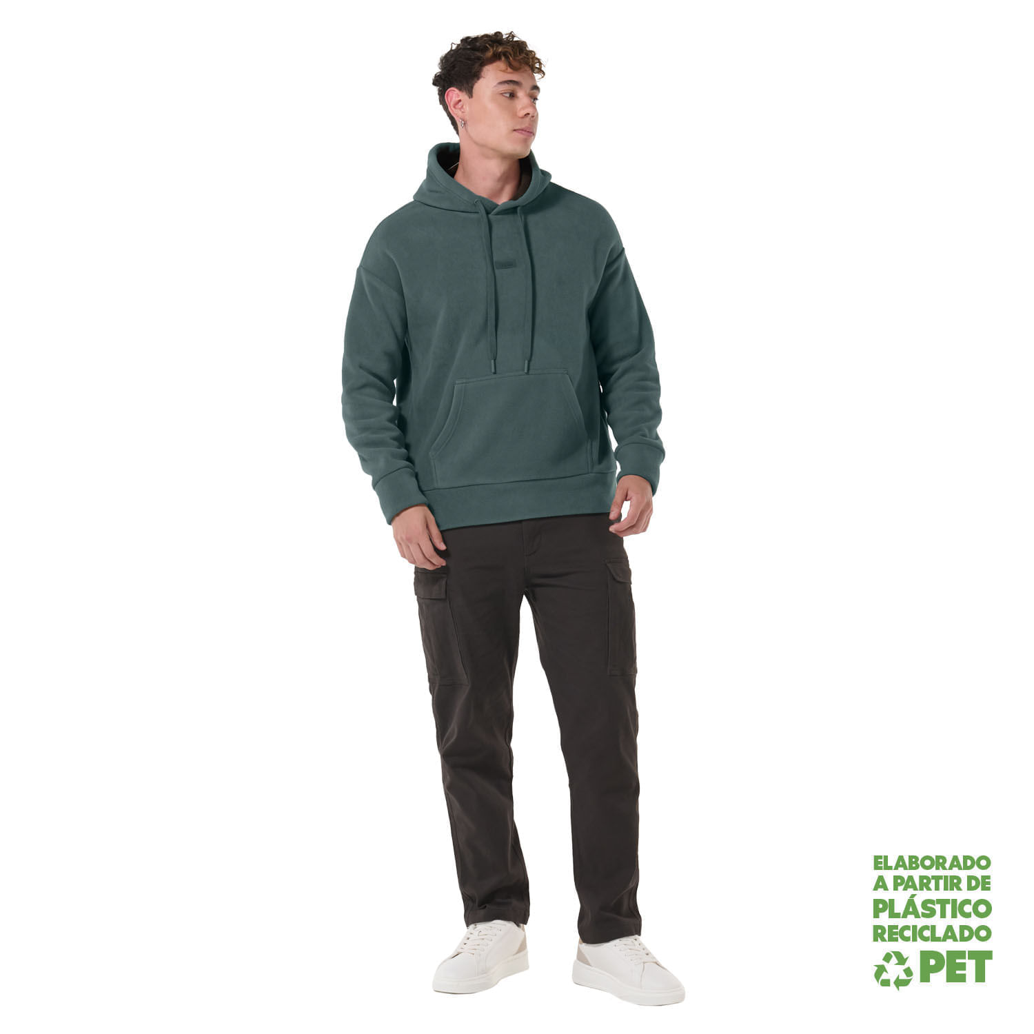 Buzo Tipo Hoodie para Hombre Overo Xxl Verde