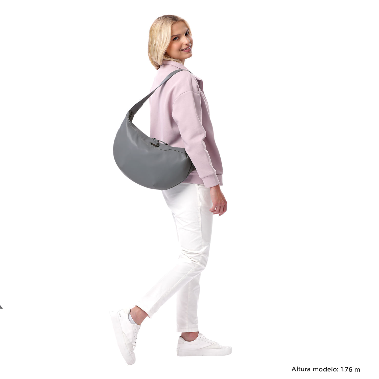 Bolso Crossbody Mujer Toscana Mediano Gris