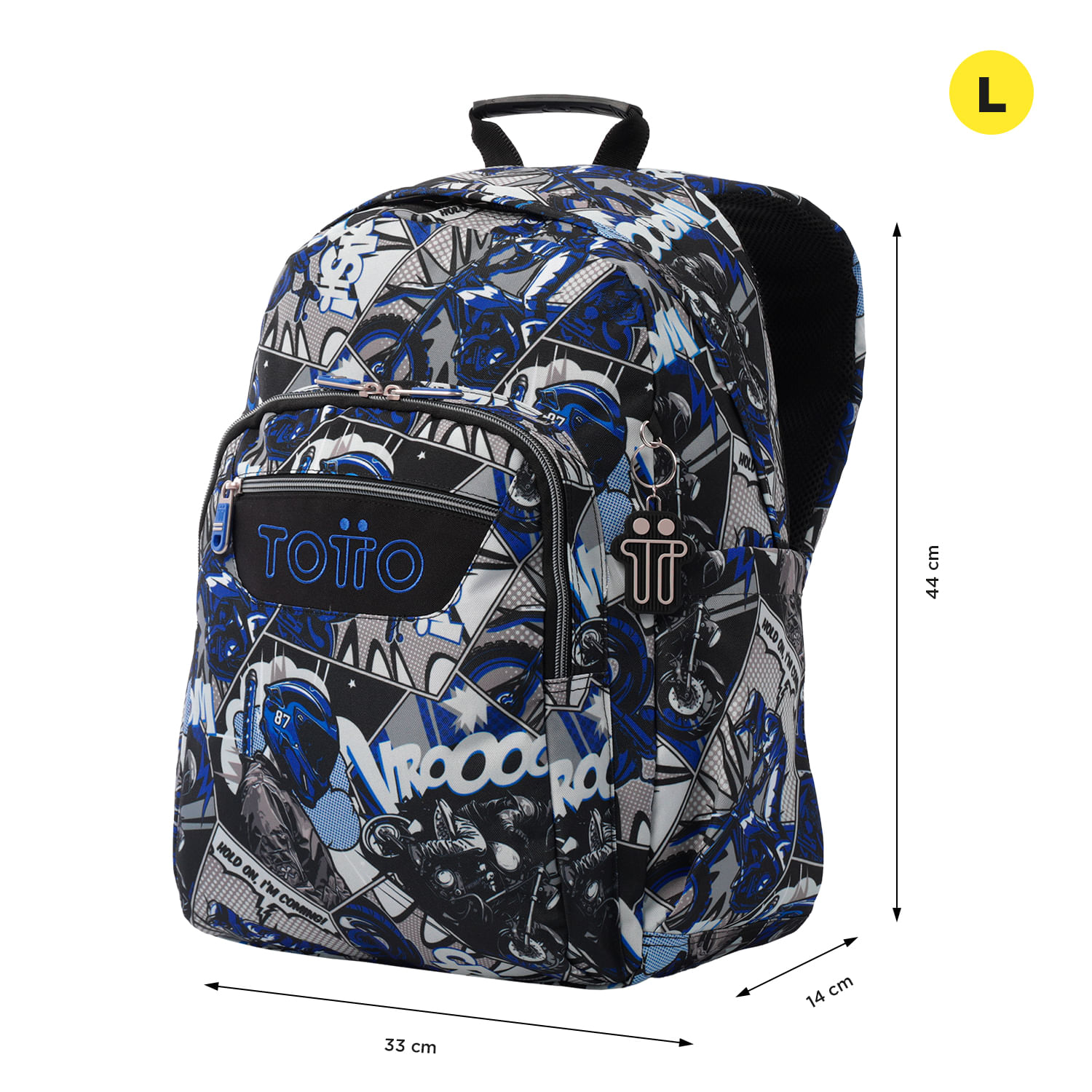 Morral Juvenil Porta PC 14" Acuarela Gris
