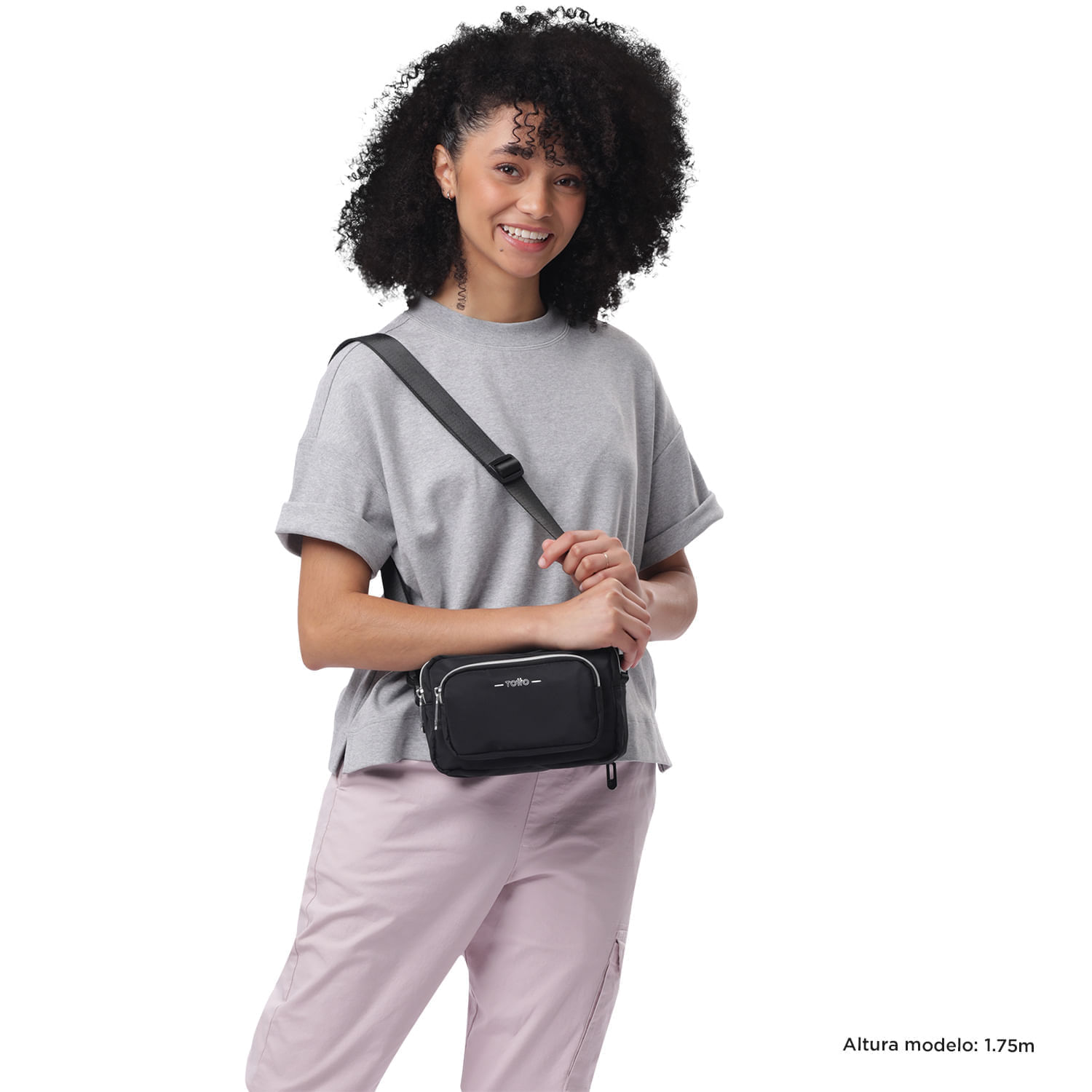 Bolso Crossbody 2 en 1 Mujer Funty Negro