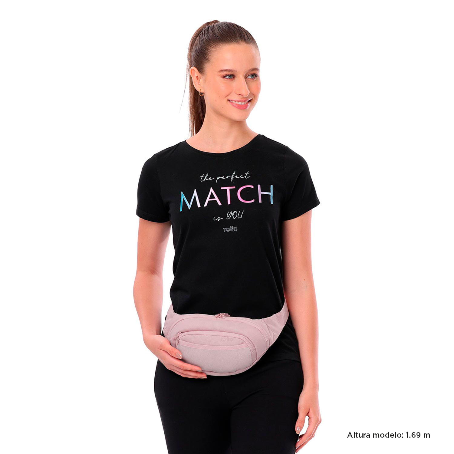 Canguro Mesh Pom Rosado Mujer