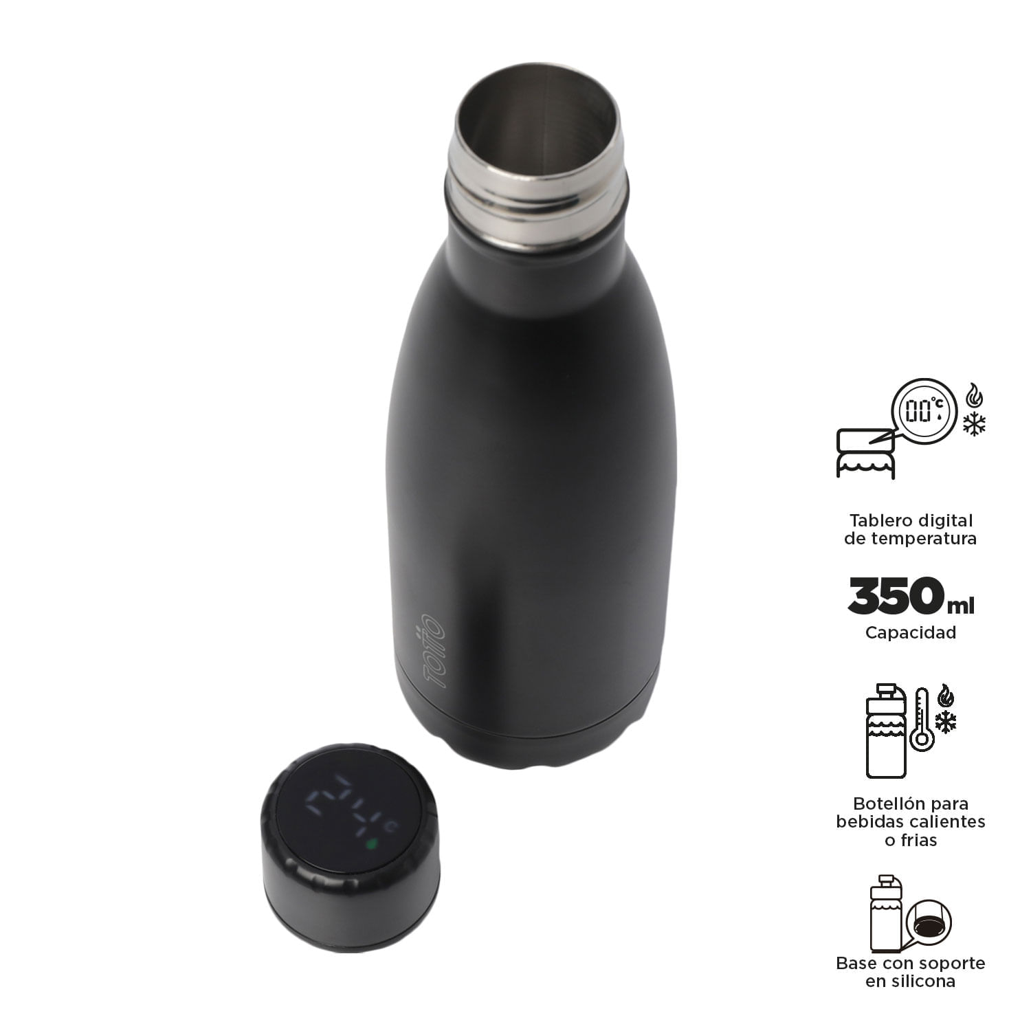Botilito Térmico Scan 2 600 ml Negro