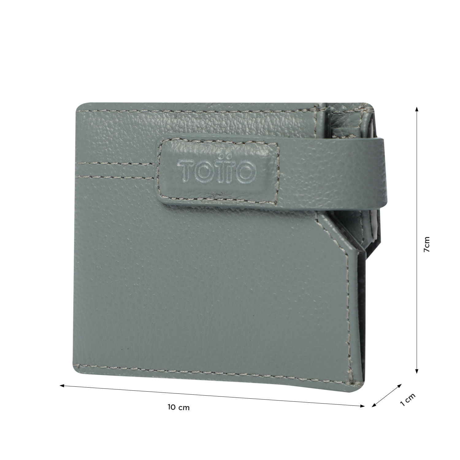 Portadocumentos De Cuero Mar con RFID Blocker Gris