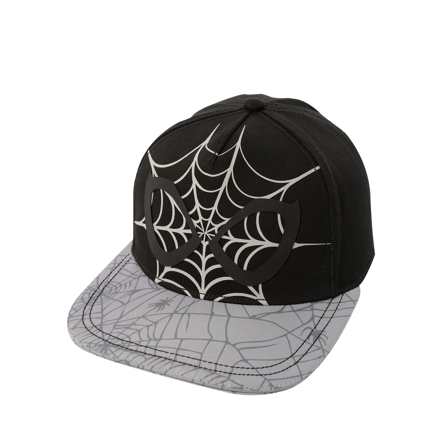 Cachucha Plana para Hombre Spider Black Negra