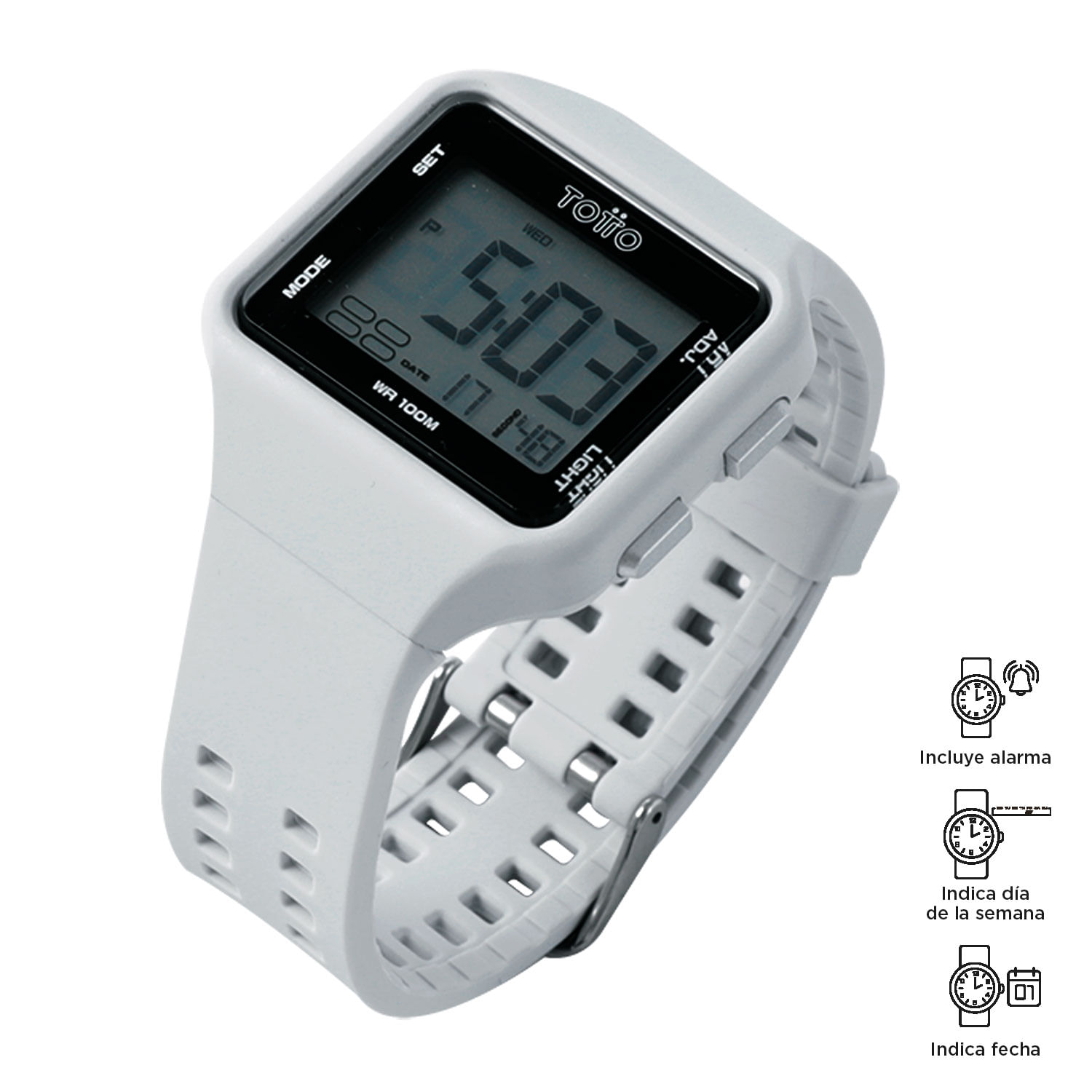 Reloj Digital Haze Gris Mujer
