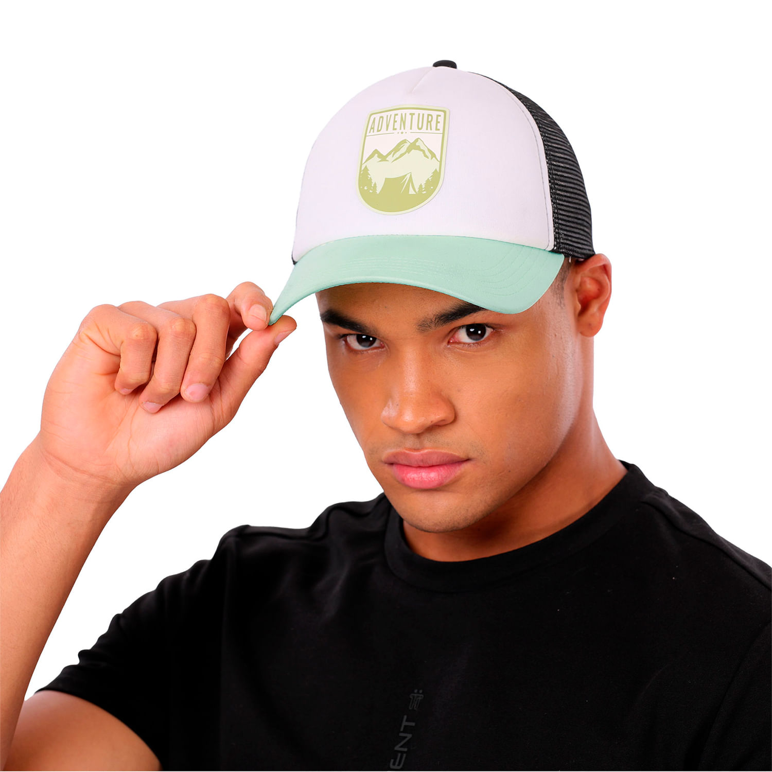 Gorra Camionera para Hombre Atlasy Blanca/Verde