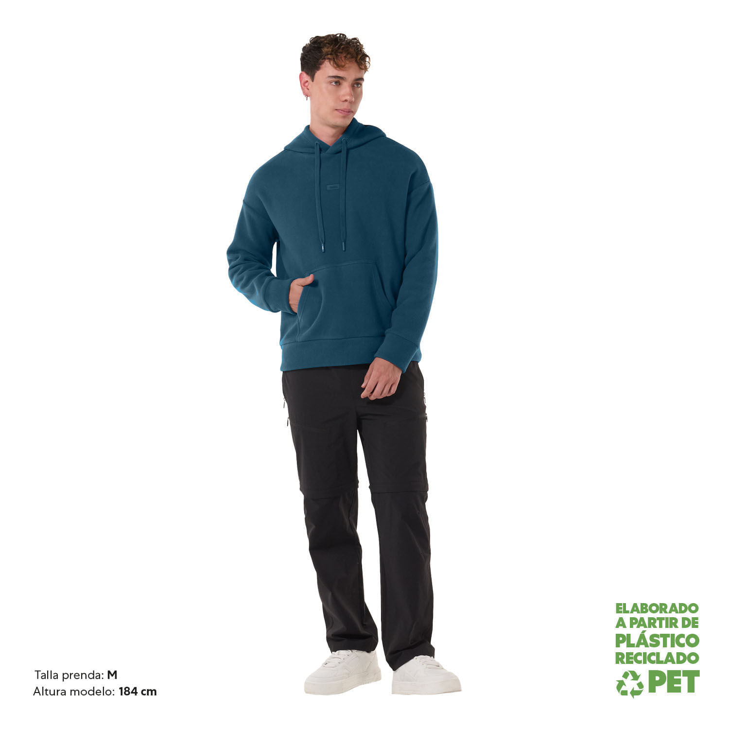 Buzo Tipo Hoodie para Hombre Overo Xxl Azul