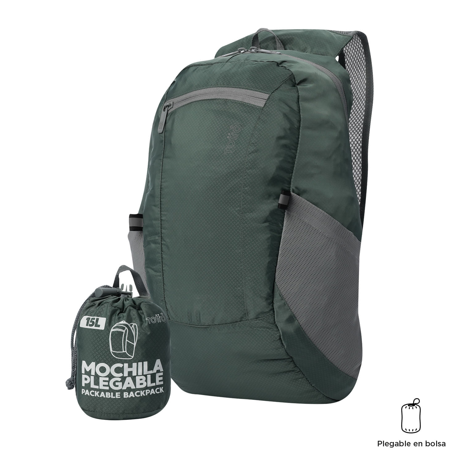 Morral Viajero Mediano Troker 15 Verde