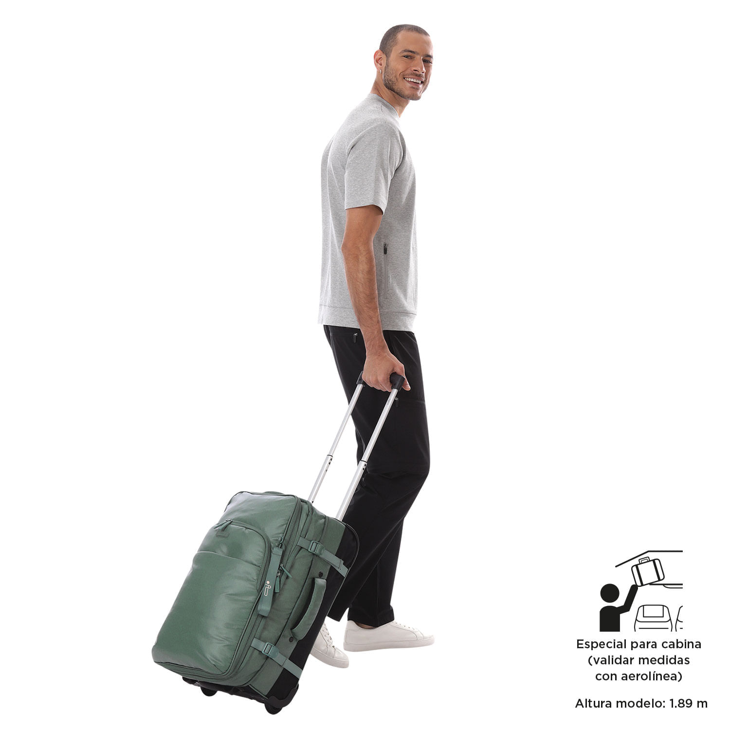 Maleta de Mano Trip de 10 kilos Verde