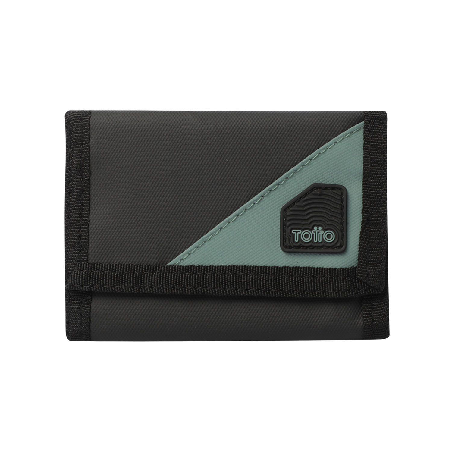 Billetera Contrast Can con RFID Blocker Negra/Verde Hombre